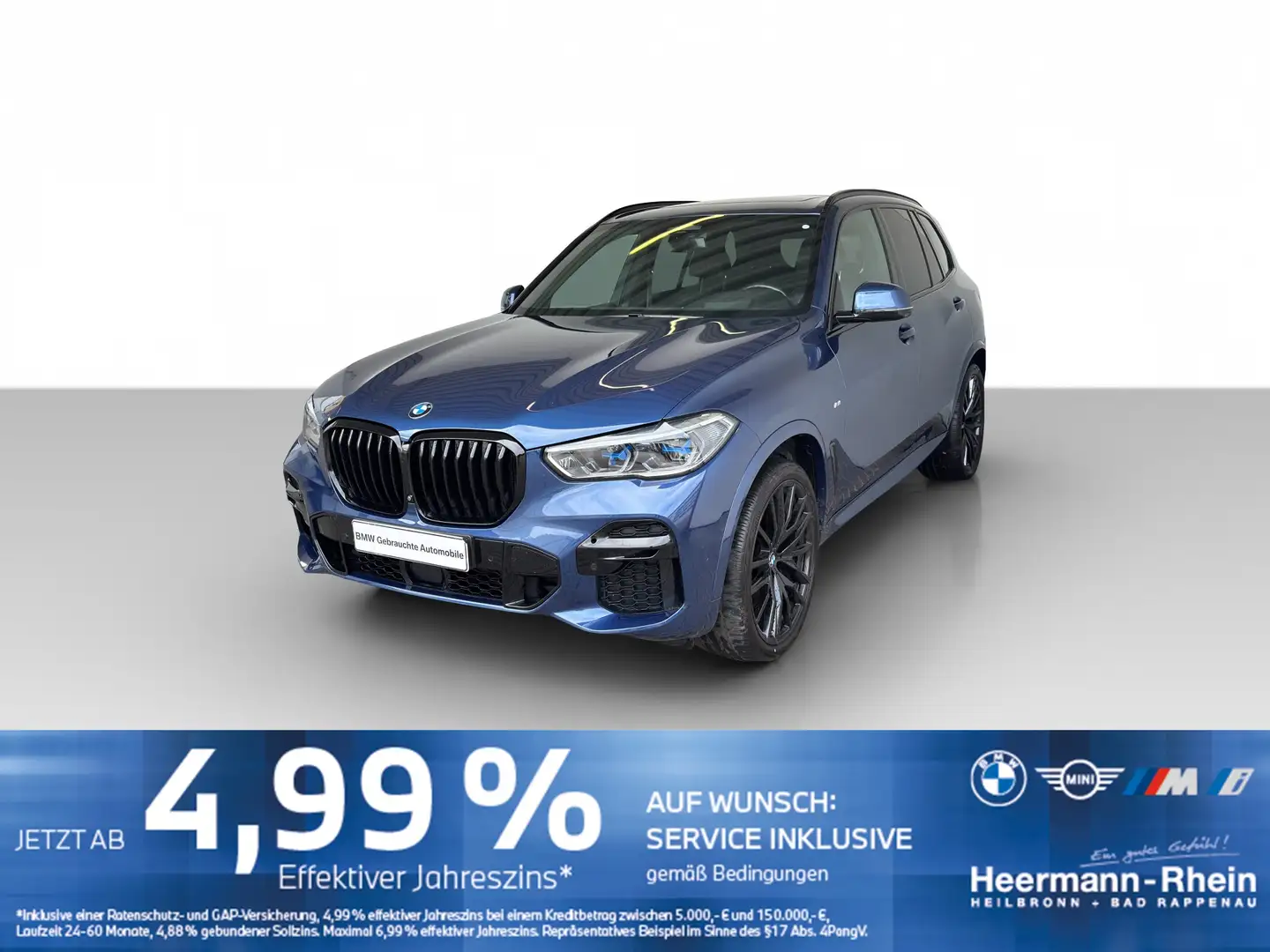 BMW X5 xDrive40dA M Sport LiveCock.Standh.HUD.AHK.GD Blau - 2