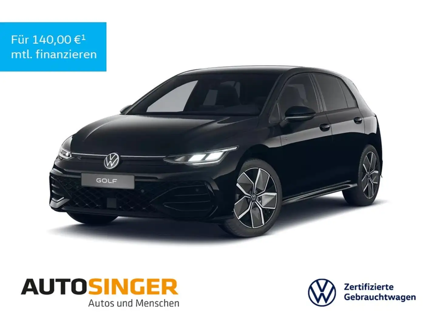 Volkswagen Golf VIII R-line 1.5 eTSI *LED*ACC*R-CAM*SHZ*DAB Schwarz - 1