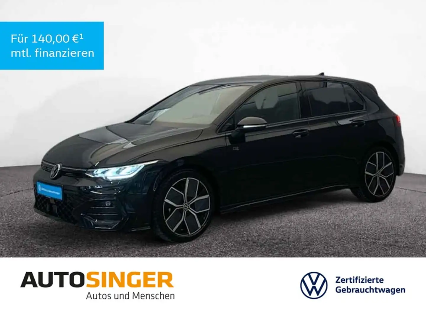 Volkswagen Golf VIII R-line 1.5 eTSI *LED*ACC*R-CAM*SHZ*DAB Schwarz - 1