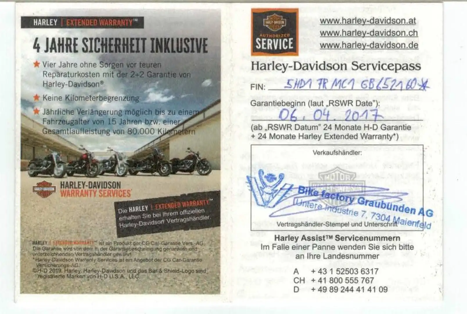 Harley-Davidson Road King FLHRC + Scheckheft Blue - 2