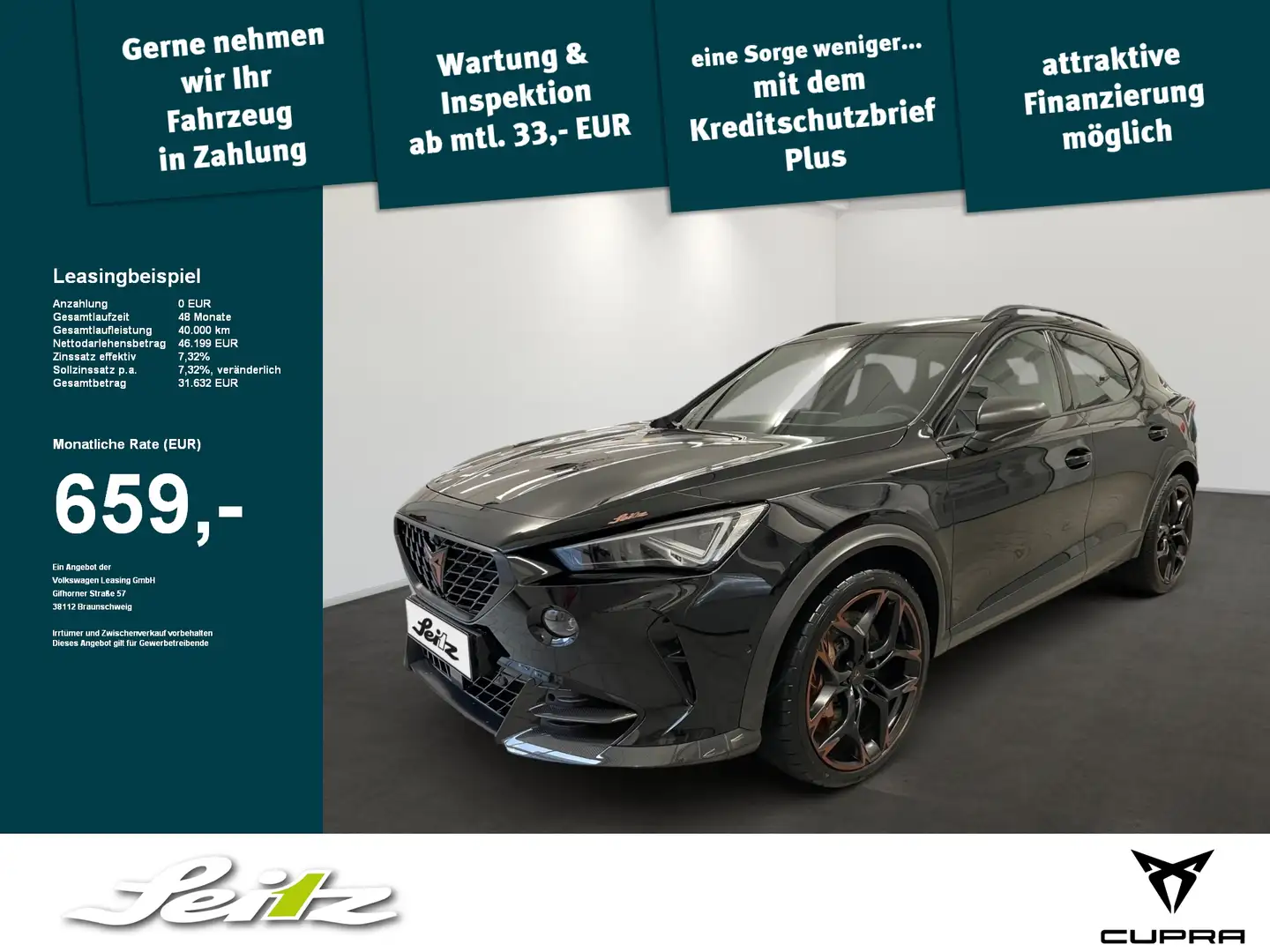 CUPRA Formentor 2.5 TSI 4Drive VZ5 *PANO*BEATS*MATRIX*KAMERA* Schwarz - 1