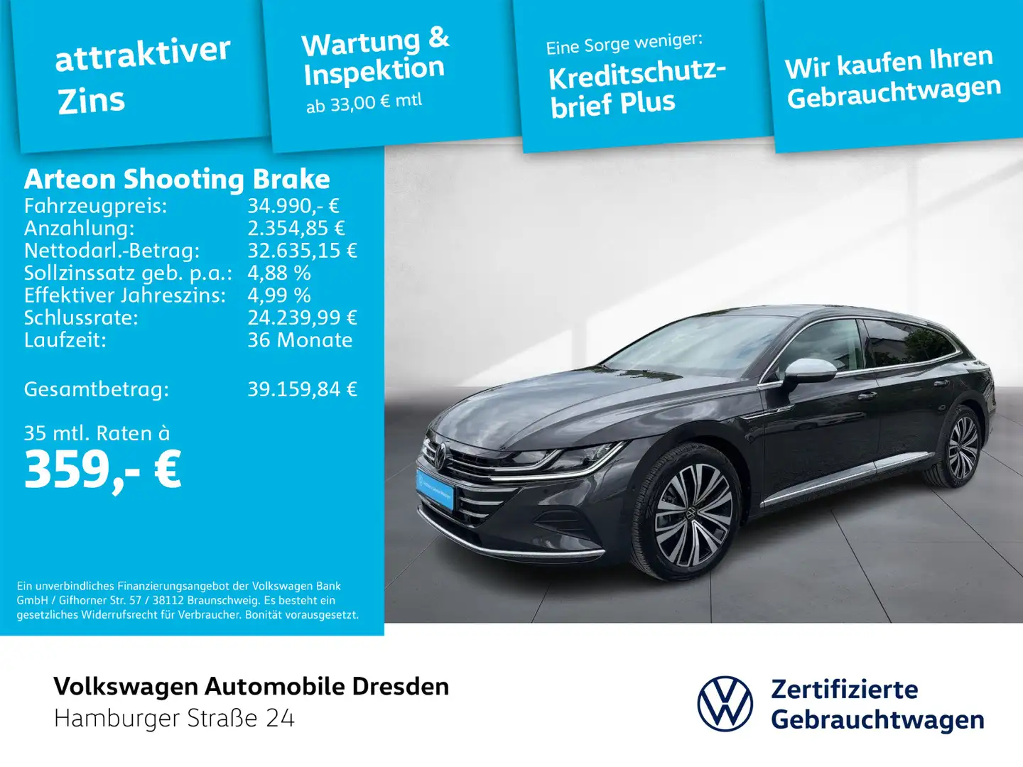 Volkswagen Arteon Elegance 2.0 TDI DSG 4M Gris - 1
