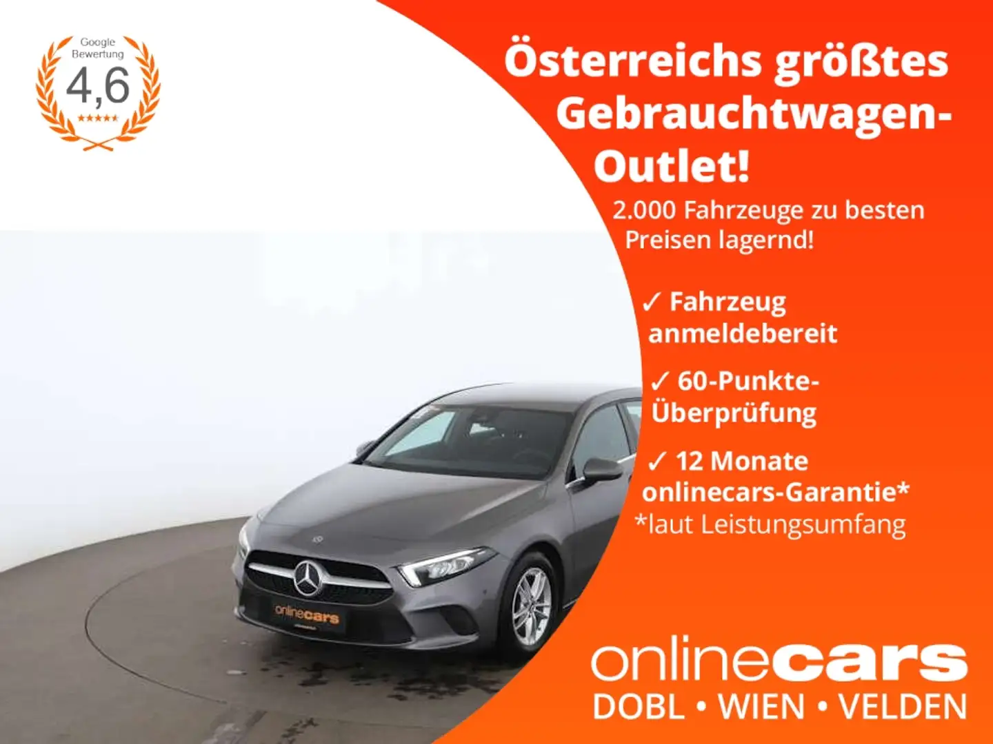 Mercedes-Benz A 180 d Aut LED NAVI LEDER SITZHZG TEMP R-CAM Grau - 1