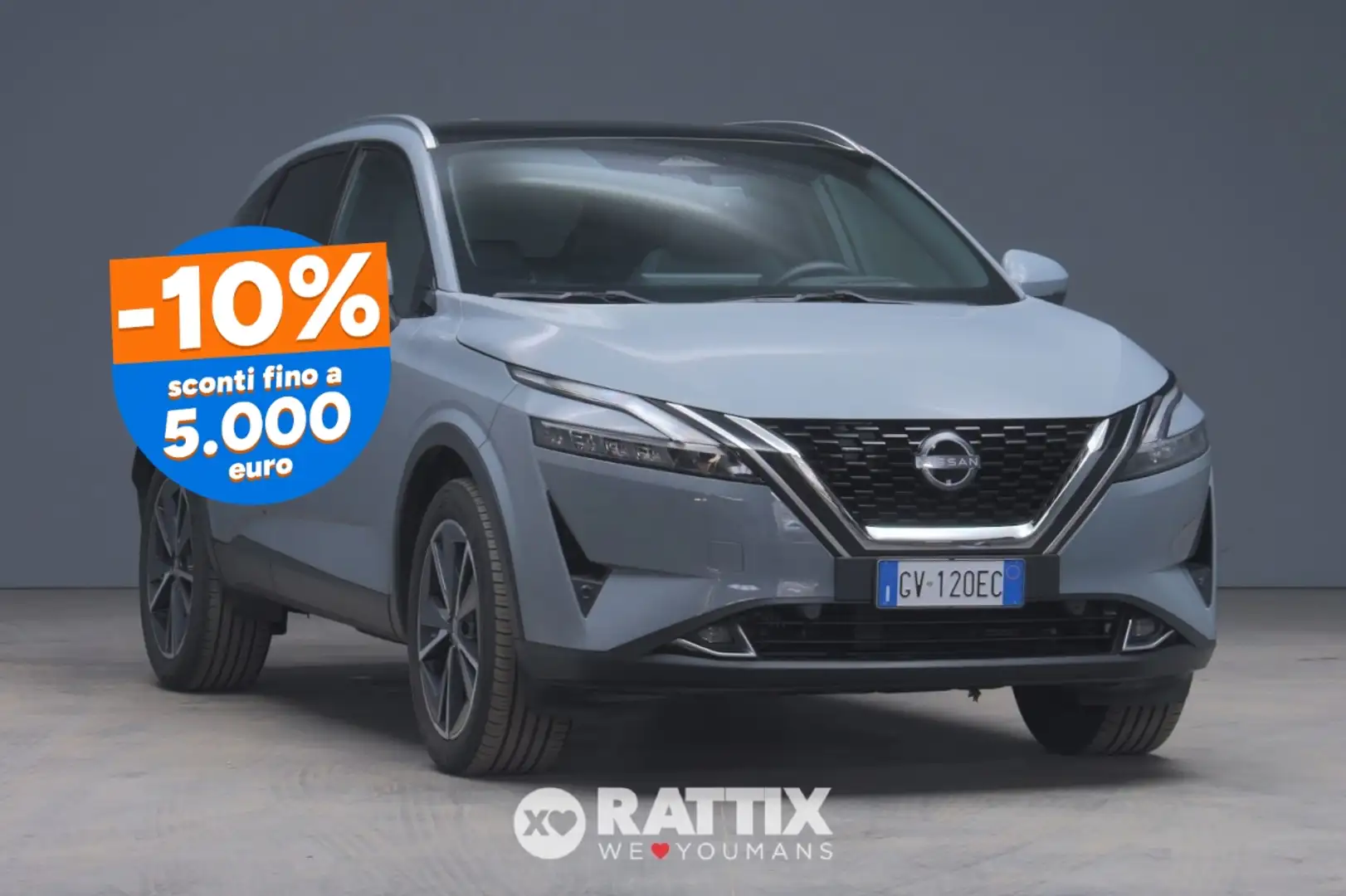Nissan Qashqai 1.3 Mhev 140CV Tekna + tetto panoramico Grigio - 1