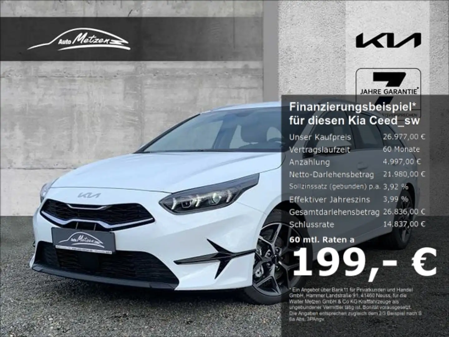Kia Ceed SW / cee'd SW 1.5 T-GDI DCT Spirit NAVI ALU APPS Blanc - 1