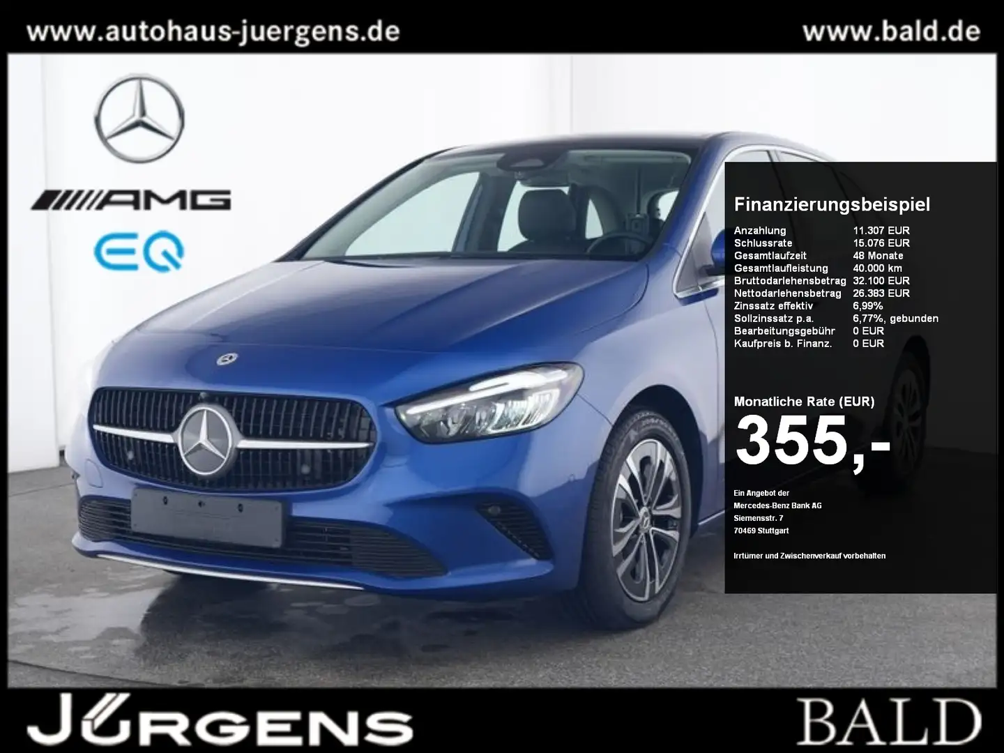 Mercedes-Benz B 250 e +Progressive+MBUX+LED+Wide+Pano+AHK+Cam Blau - 1