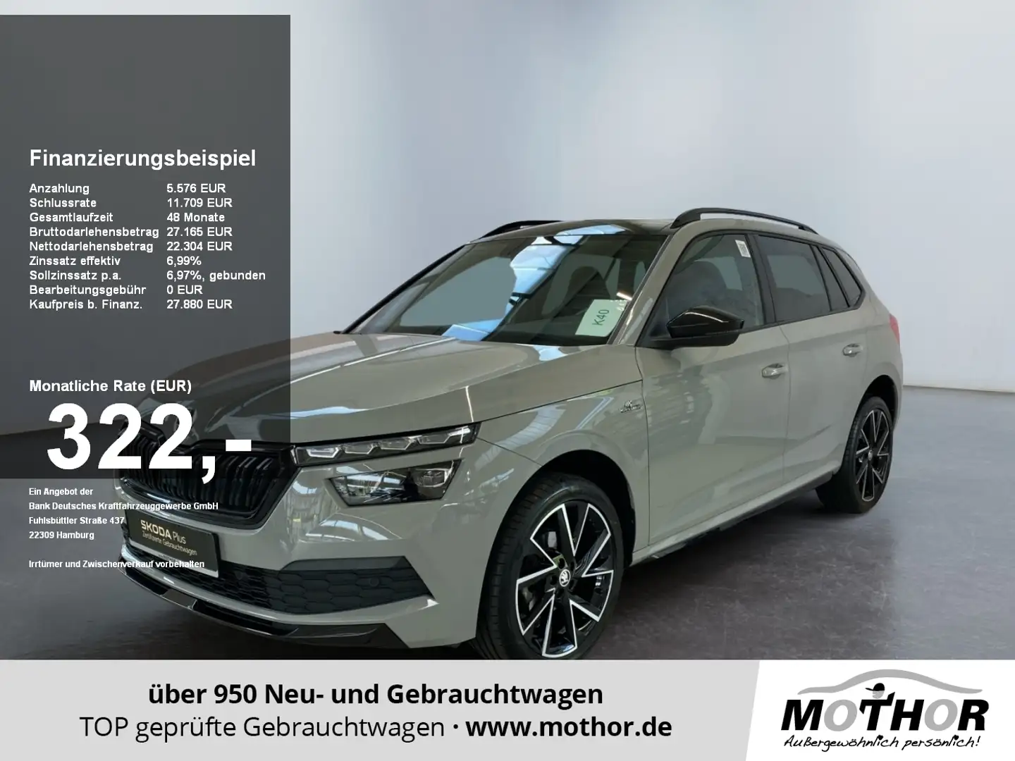 Skoda Kamiq Monte Carlo 1.0 TSI DSG ACC NAVI LM MATRIX Grau - 1