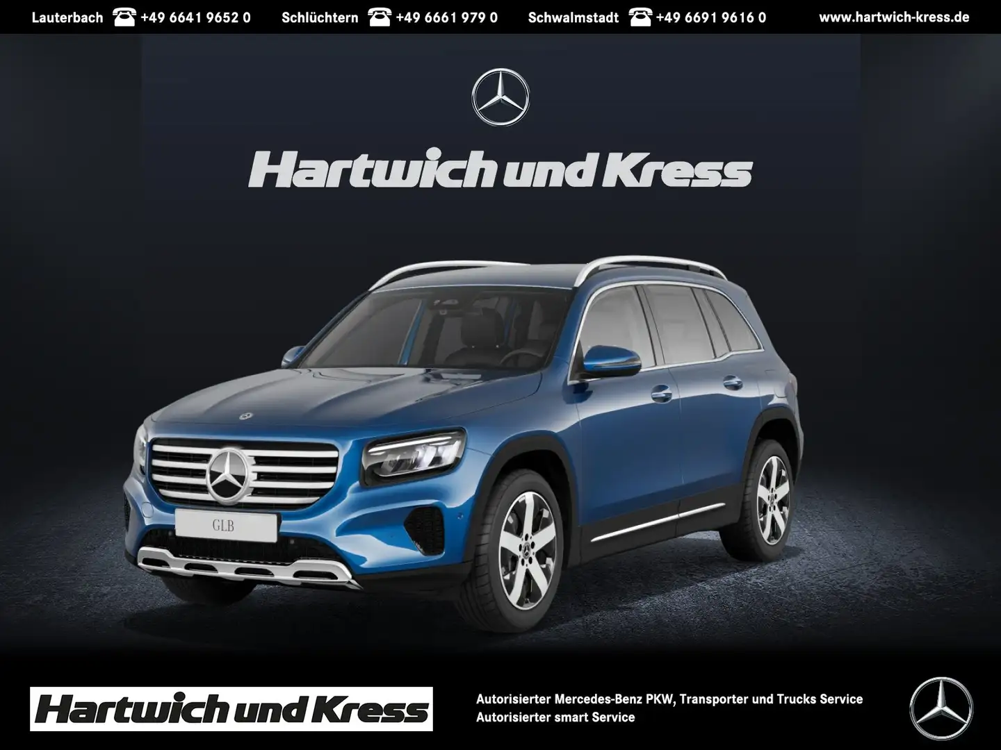 Mercedes-Benz GLB 220 GLB 220 d 4MATIC Progressive+AHK+Memory+Totwinkel+ Blau - 1
