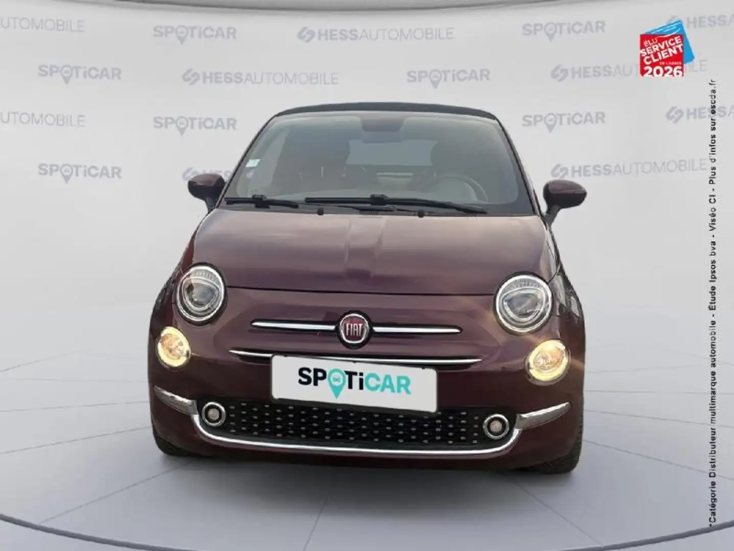 Fiat 500C 1.2 8v 69ch Eco Pack Star Rouge - 2