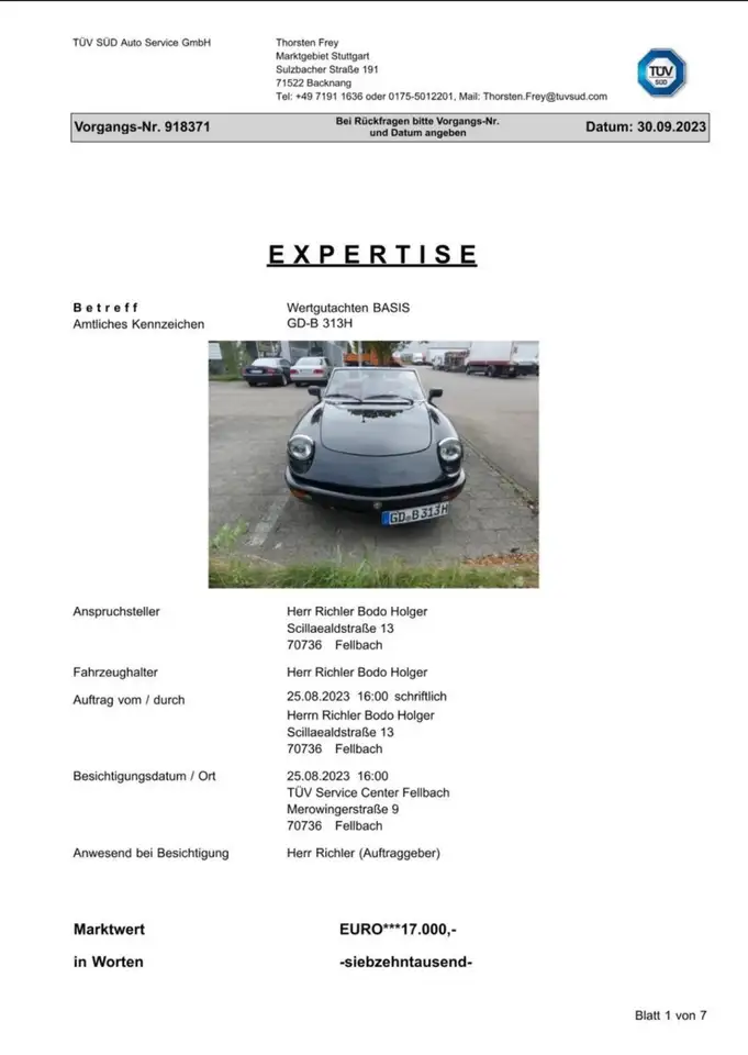Alfa Romeo Spider 115-4, 2.0 mit H Kennzeichen, foto 10