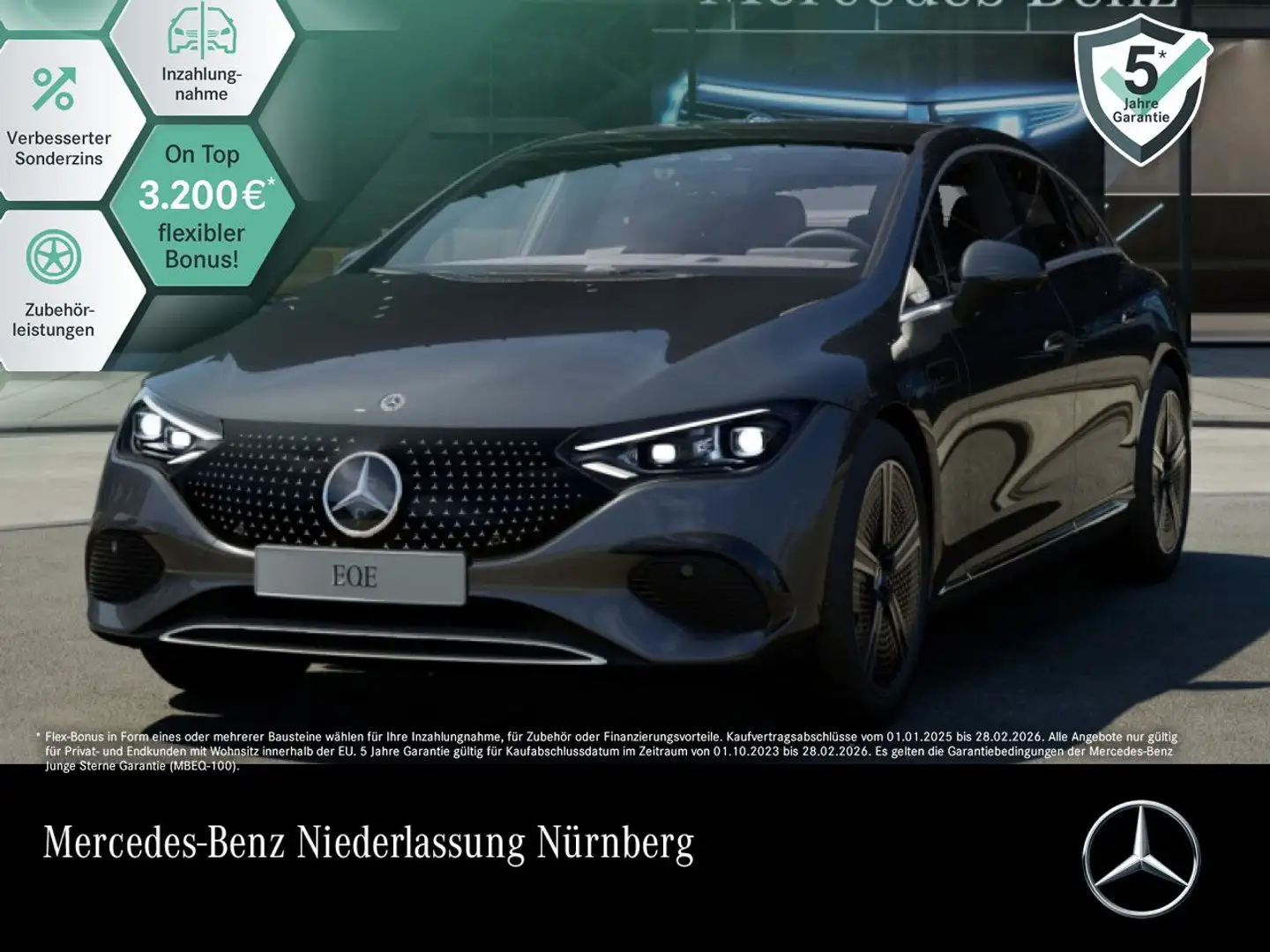 Mercedes-Benz EQE 350 Fahrass WideScreen Pano Burmester Distr. Grau - 1