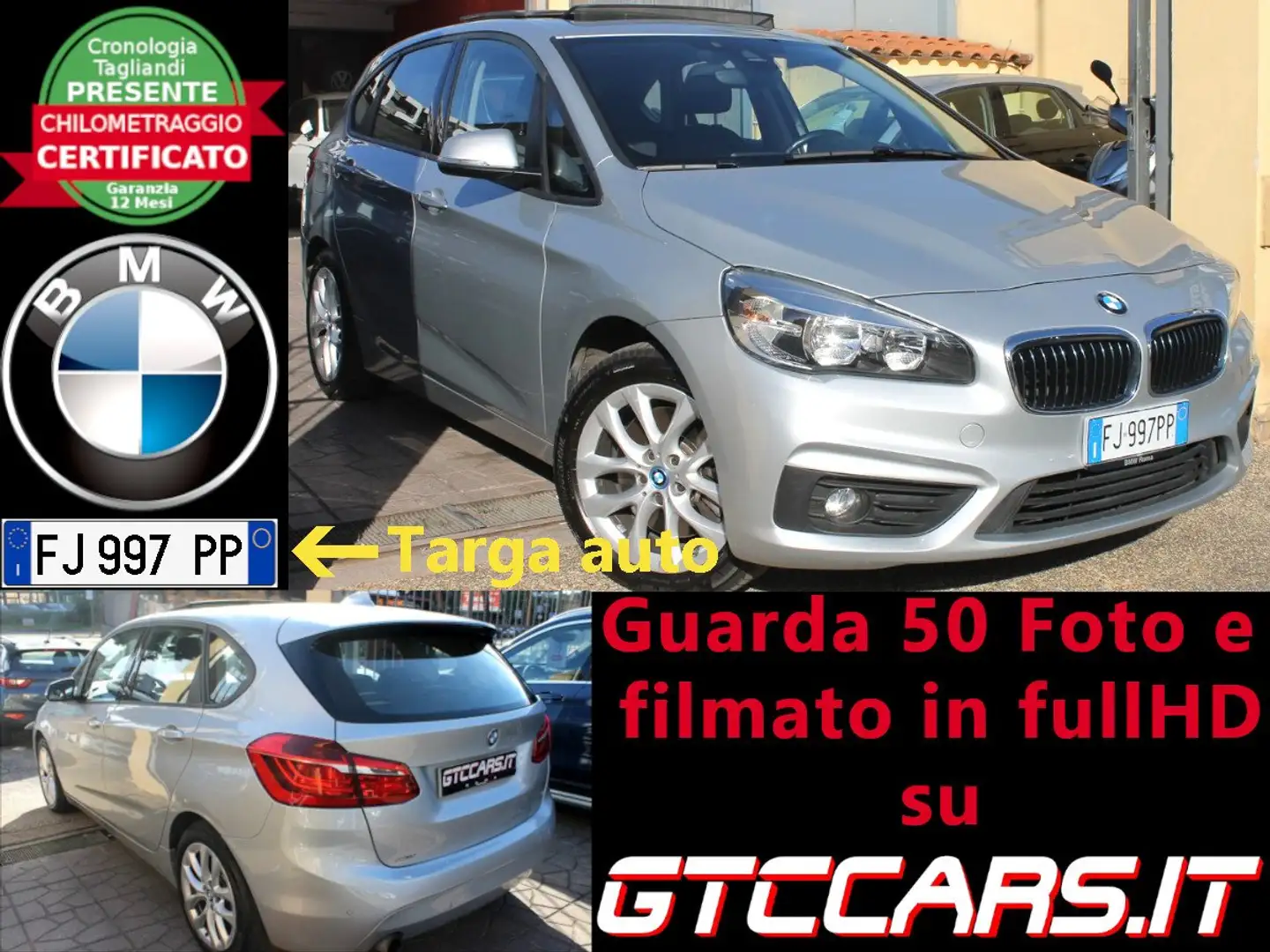 BMW 225 XE hybrid PlugIn⚡️ Tetto Nav PDC TAGLIANDI BMW Zilver - 1
