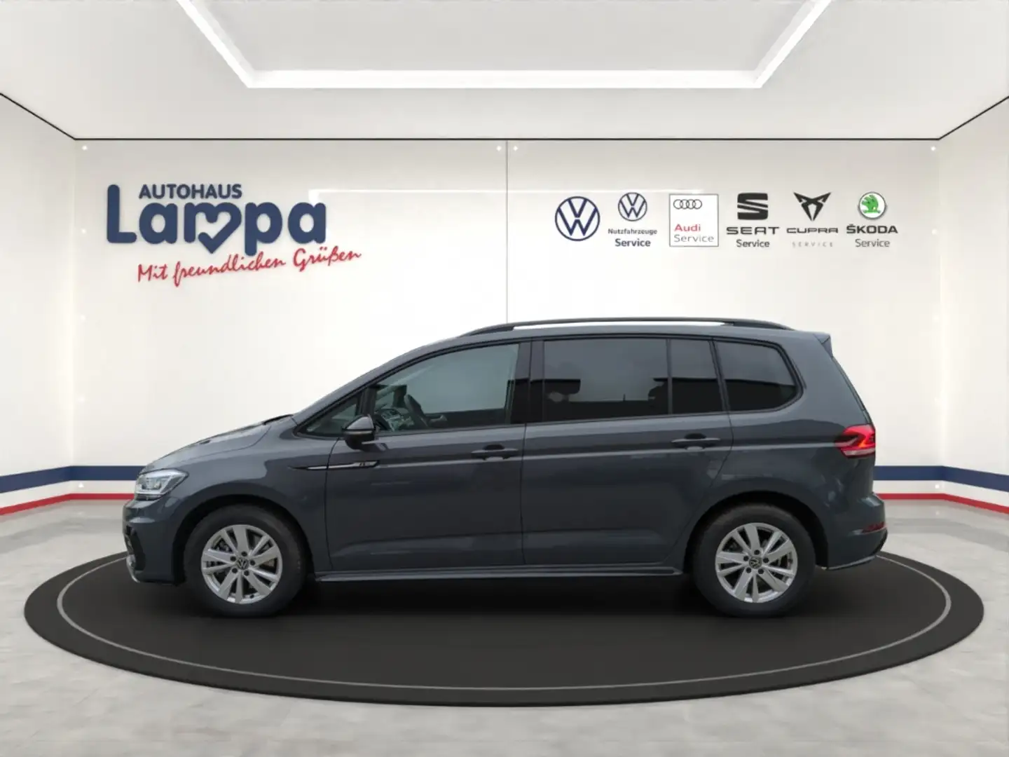 Volkswagen Touran Highline 2.0 TDI DSG AHK,NAV,MFK,ACC,DAB+,LED Grau - 2