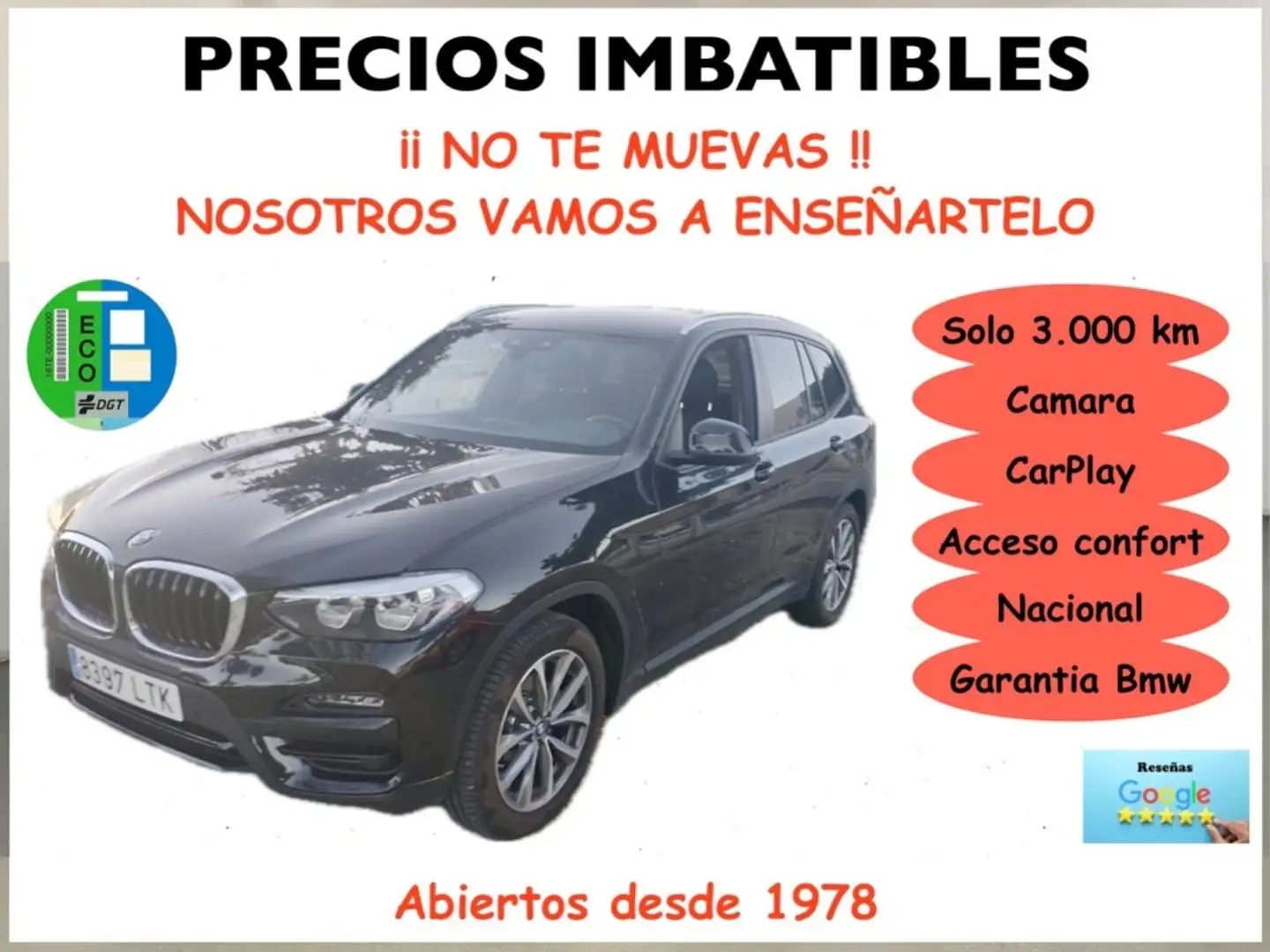 BMW X3 xDrive 20dA Negro - 1