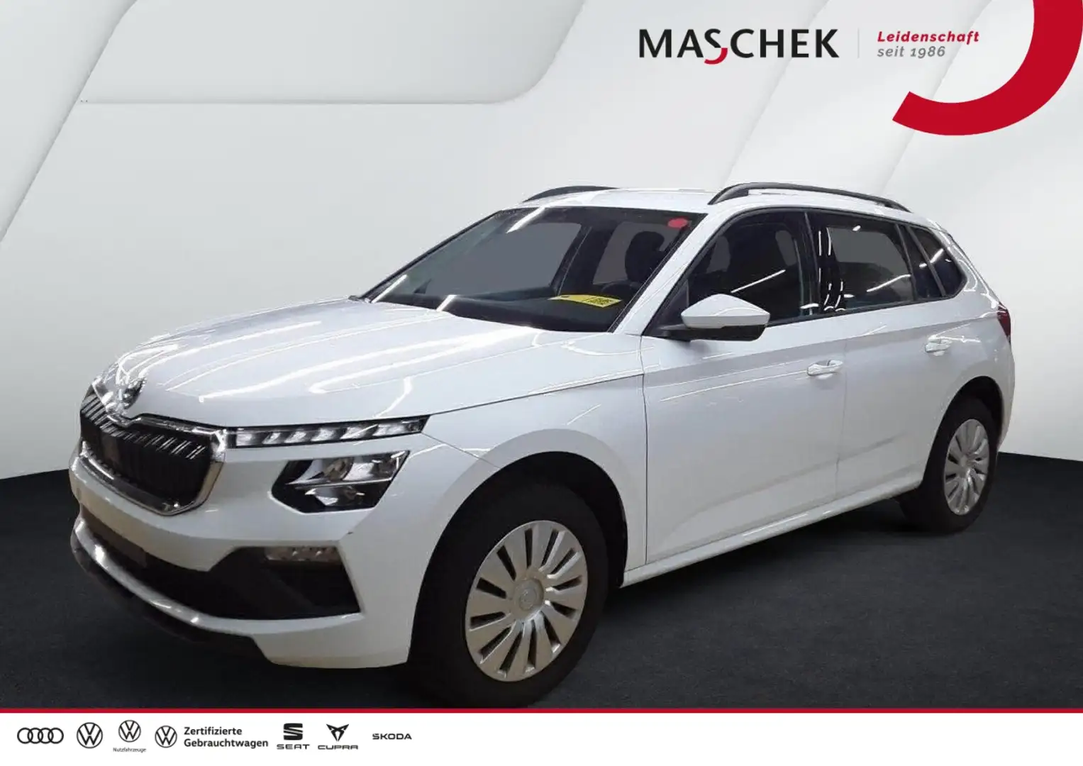 Skoda Kamiq Essence 1.0 TSI DSG Sitzh Carplay LED PDC AHK GRA Blanc - 1