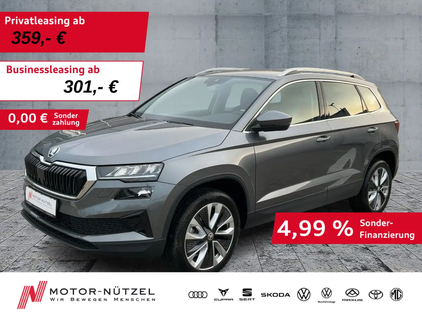 Skoda Karoq 1.5 TSI DSG SELECTION LED+ACC+APP+SHZ+18" Grau - 1