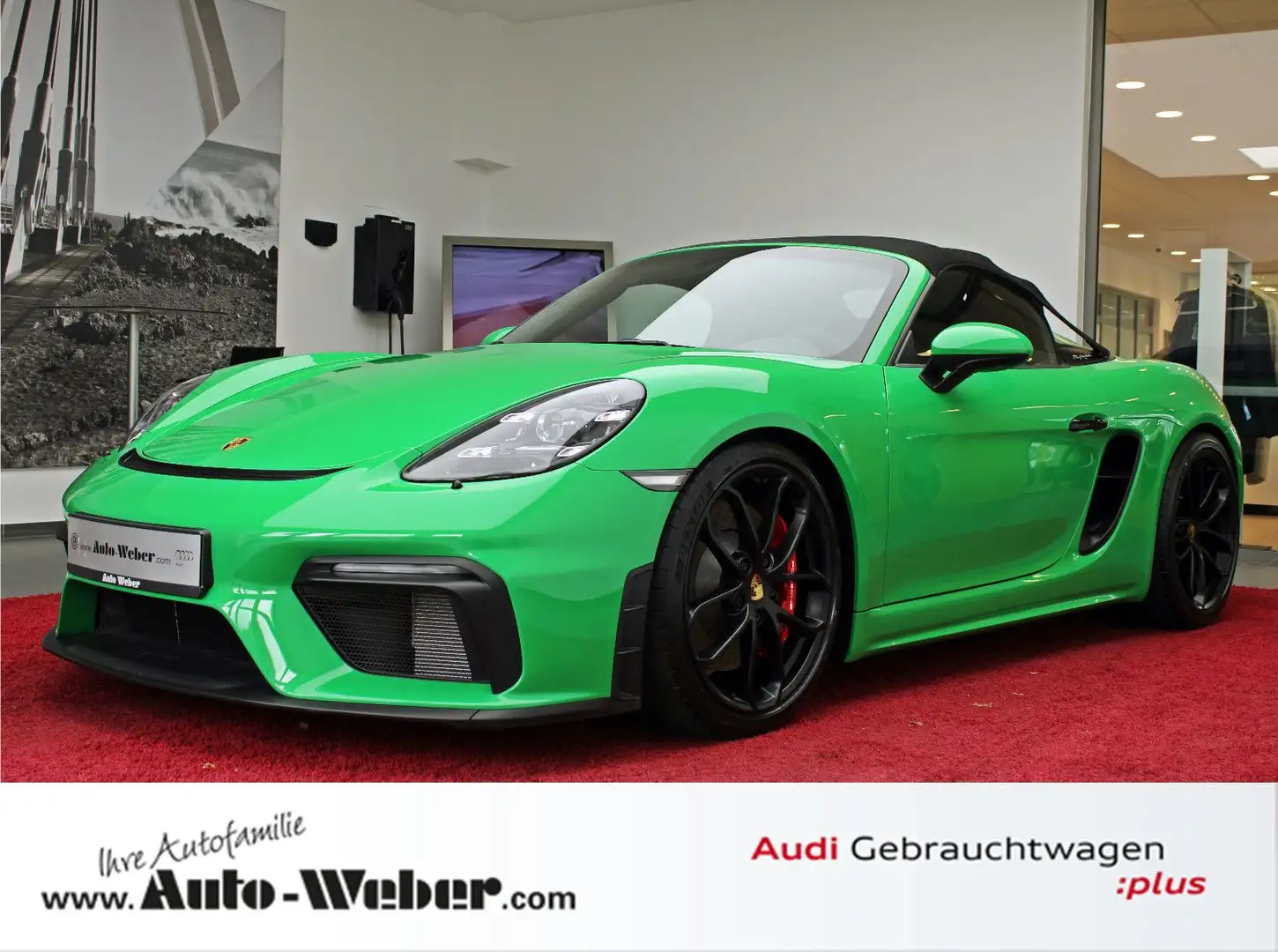 Porsche Boxster 718 Boxster Spyder PDLS CARBON 6-G erst 25km Verde - 1