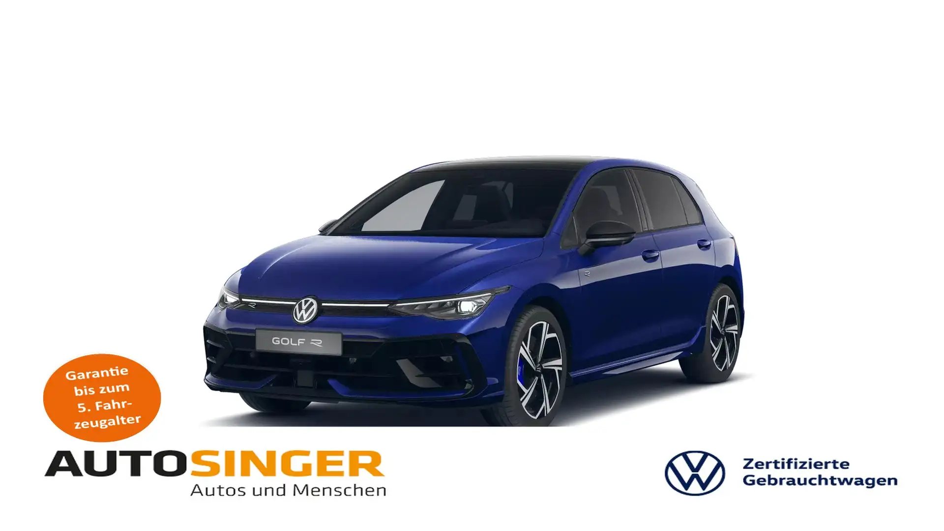 Volkswagen Golf R *FACELIFT*PANO*IQ-L*ACC*DCC*HUD*LEDER*NAV Blu/Azzurro - 1