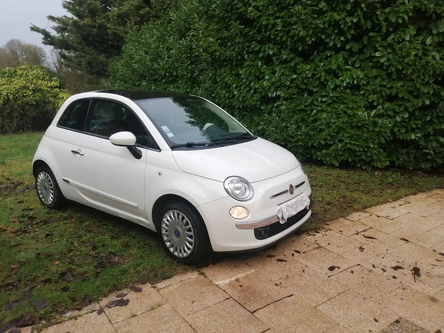 Fiat 500 1.4 16V 100 ch Lounge Dualogic Blanc - 1