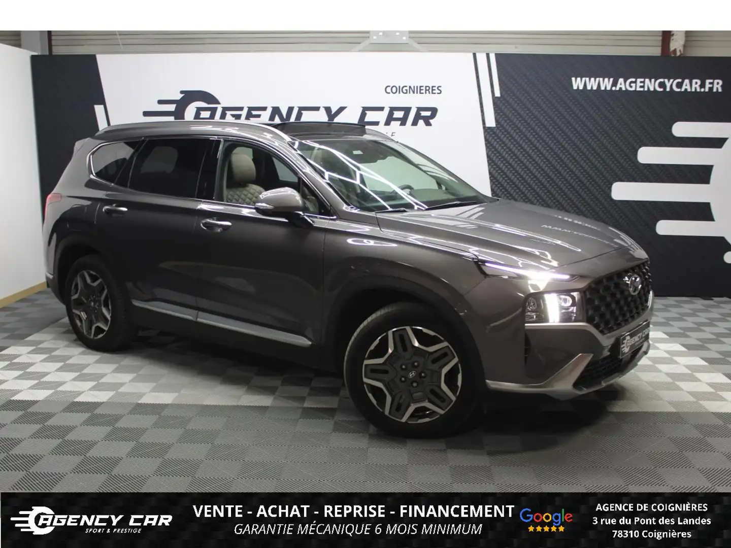 Hyundai SANTA FE 1.6 T-GDi Plug-in - 265 HTRAC IV Executive 1ere Main SUIVI HYUNDAI GARANTIE CONSTRUCTEUR Gris - 1