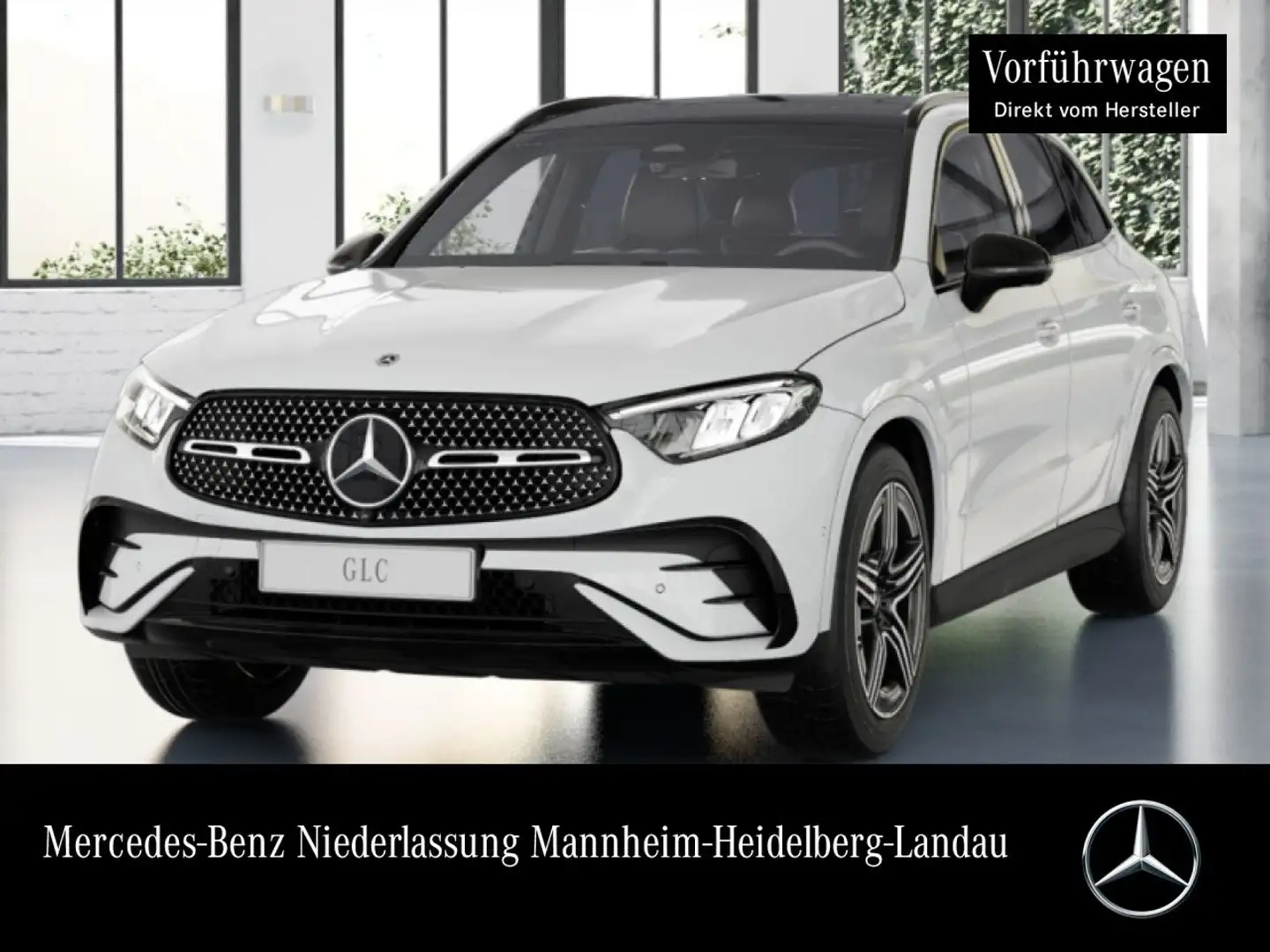Mercedes-Benz GLC 220 d 4M AMG+NIGHT+PANO+360+AHK+LED+TOTW+9G Weiß - 1