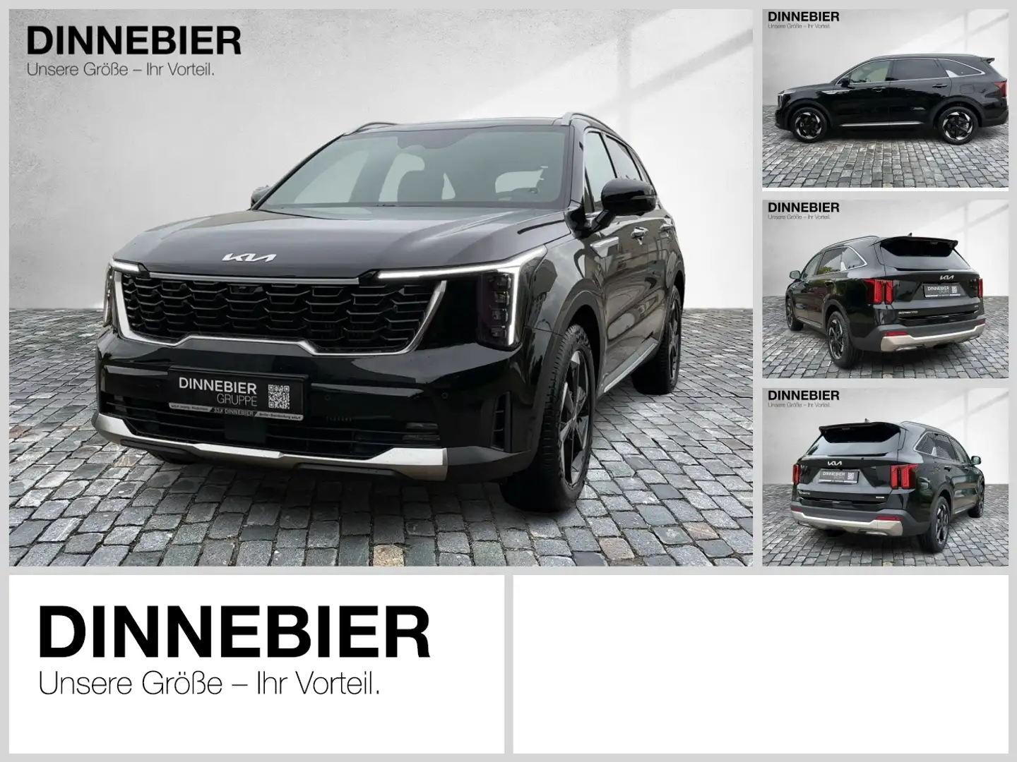 Kia Sorento Platinum AWD+Glasdach+360°Kamera+LED Чёрный - 1