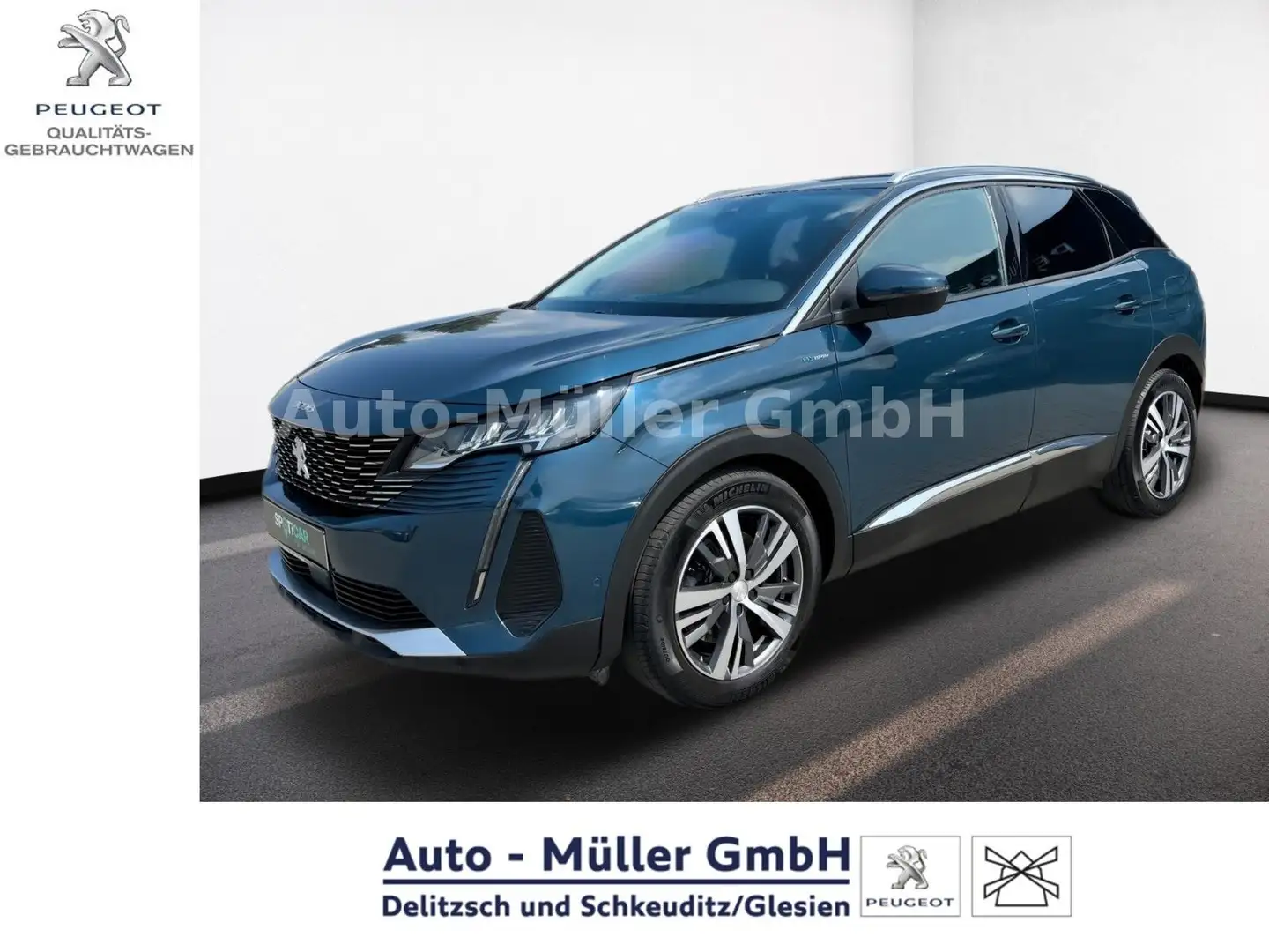 Peugeot 3008 Hybrid 225 EAT 8 Allure Pack/Navi/Kamera Blau - 1