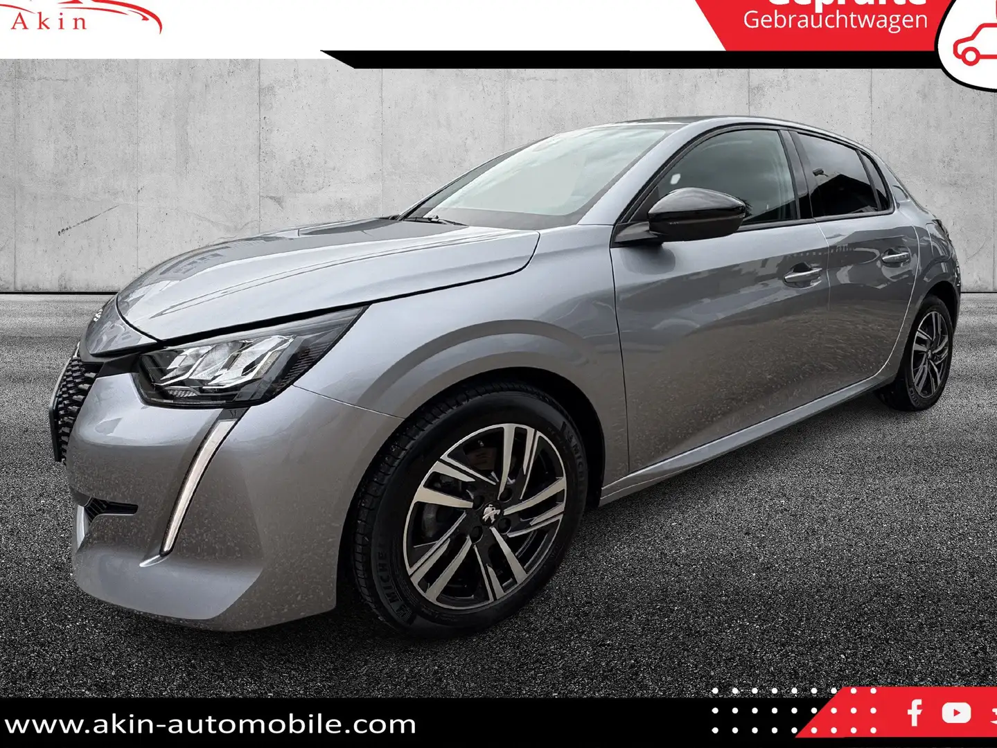 Peugeot 208 Navi Leder LED Kamera Grau - 2