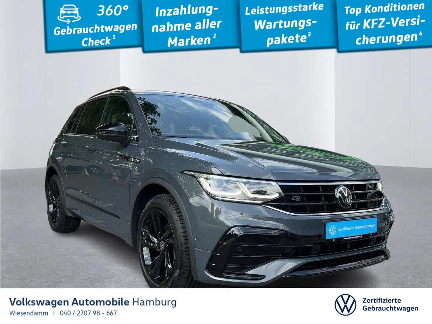 Volkswagen Tiguan R-Line 2.0 TDI DSG PANO/KAMERA/NAVI/ACC Grau - 1