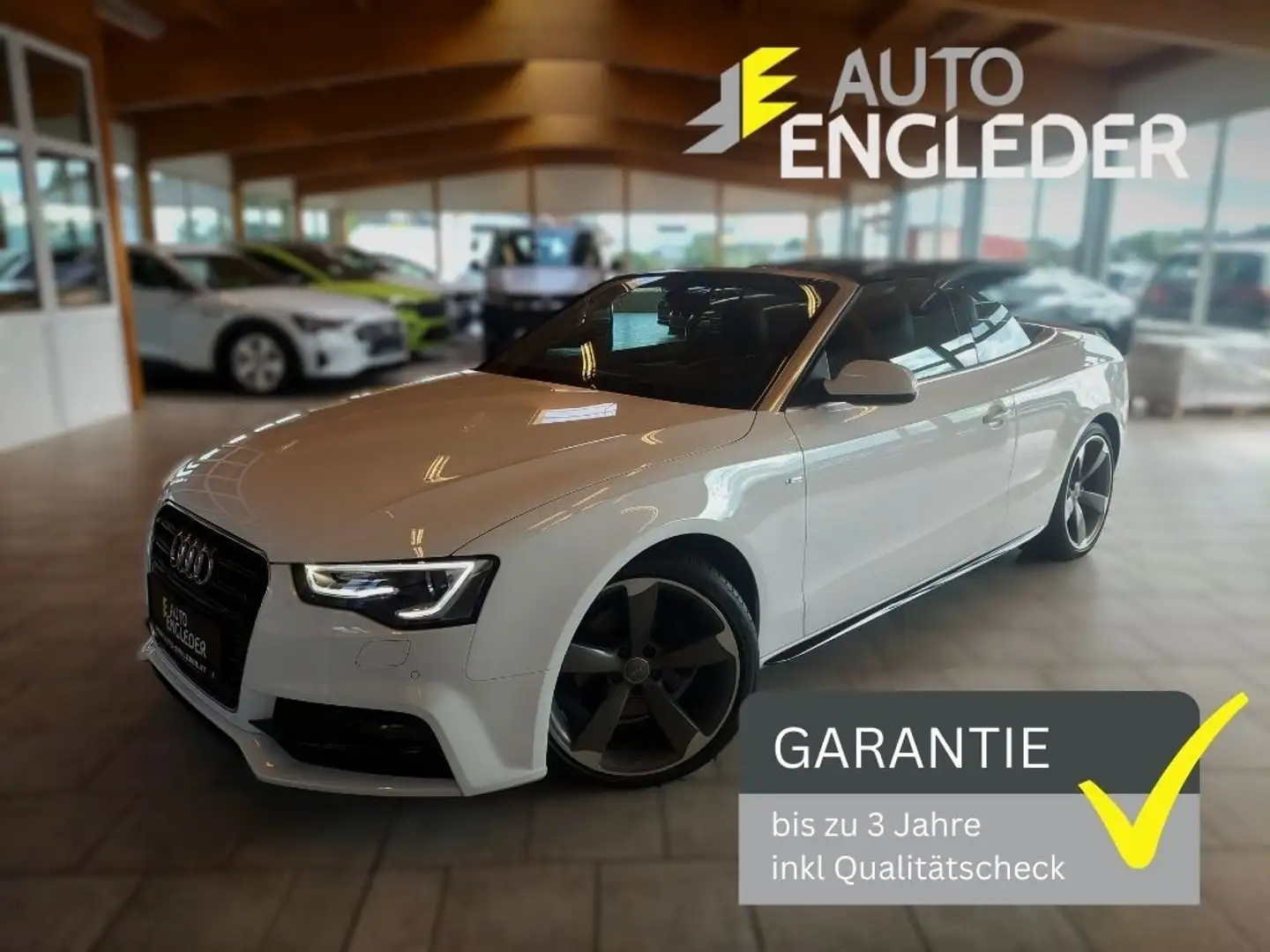 Audi A5 Cabrio 2,0 TDI DPF Aut. S-LINE Weiß - 1