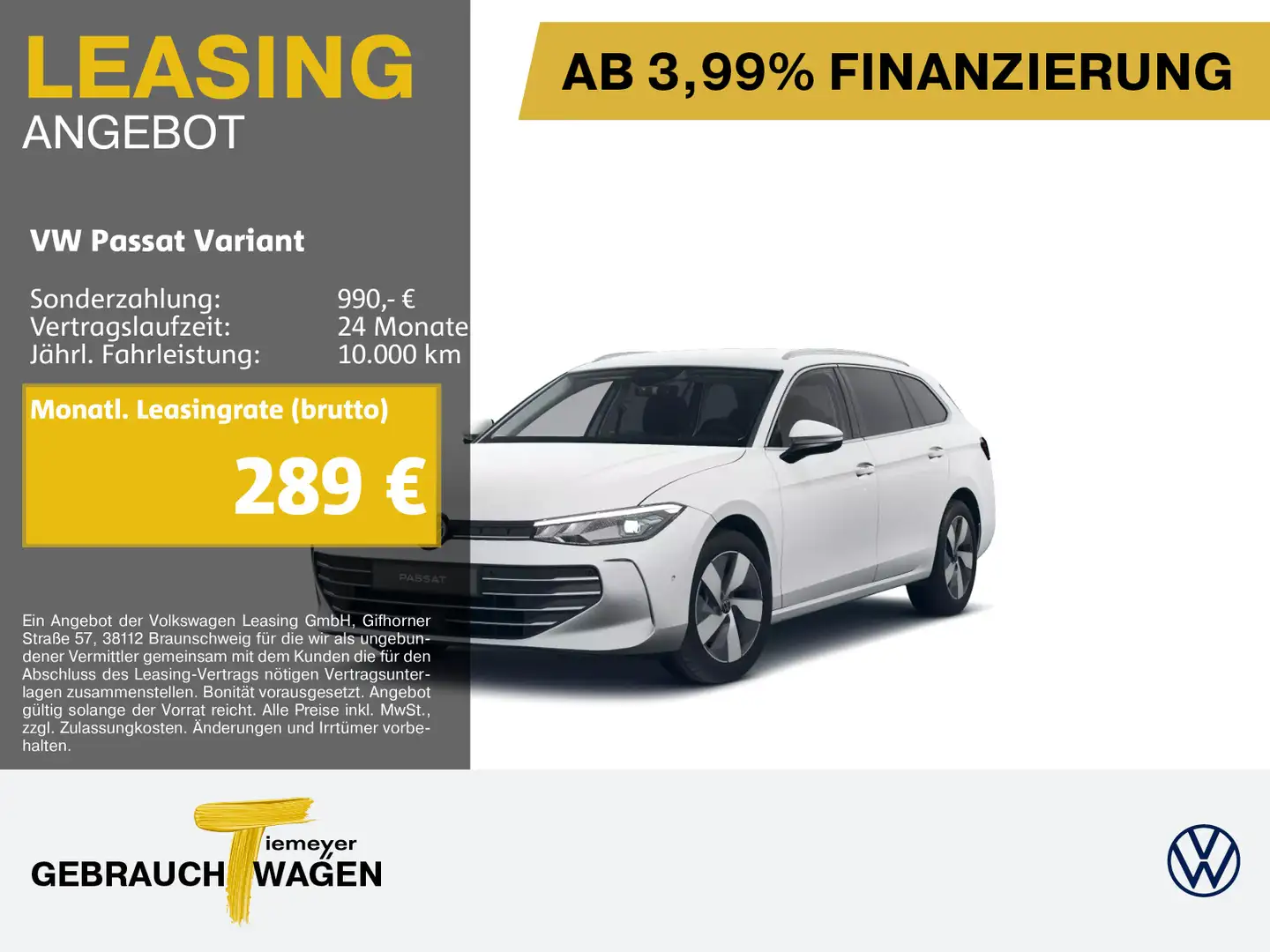 Volkswagen Passat Variant 1.5 eTSI DSG BUSINESS IQ.DRIVE AH Weiß - 1