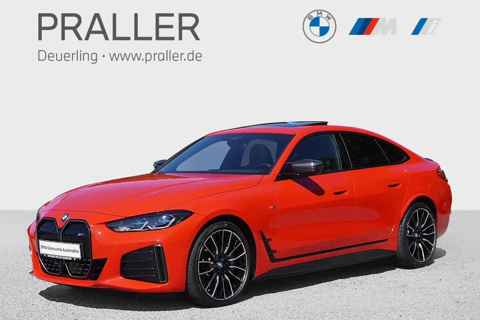 BMW i4 M50 Sonderlack Laserlicht Head-Up M Sport Pro AHK Rot - 1