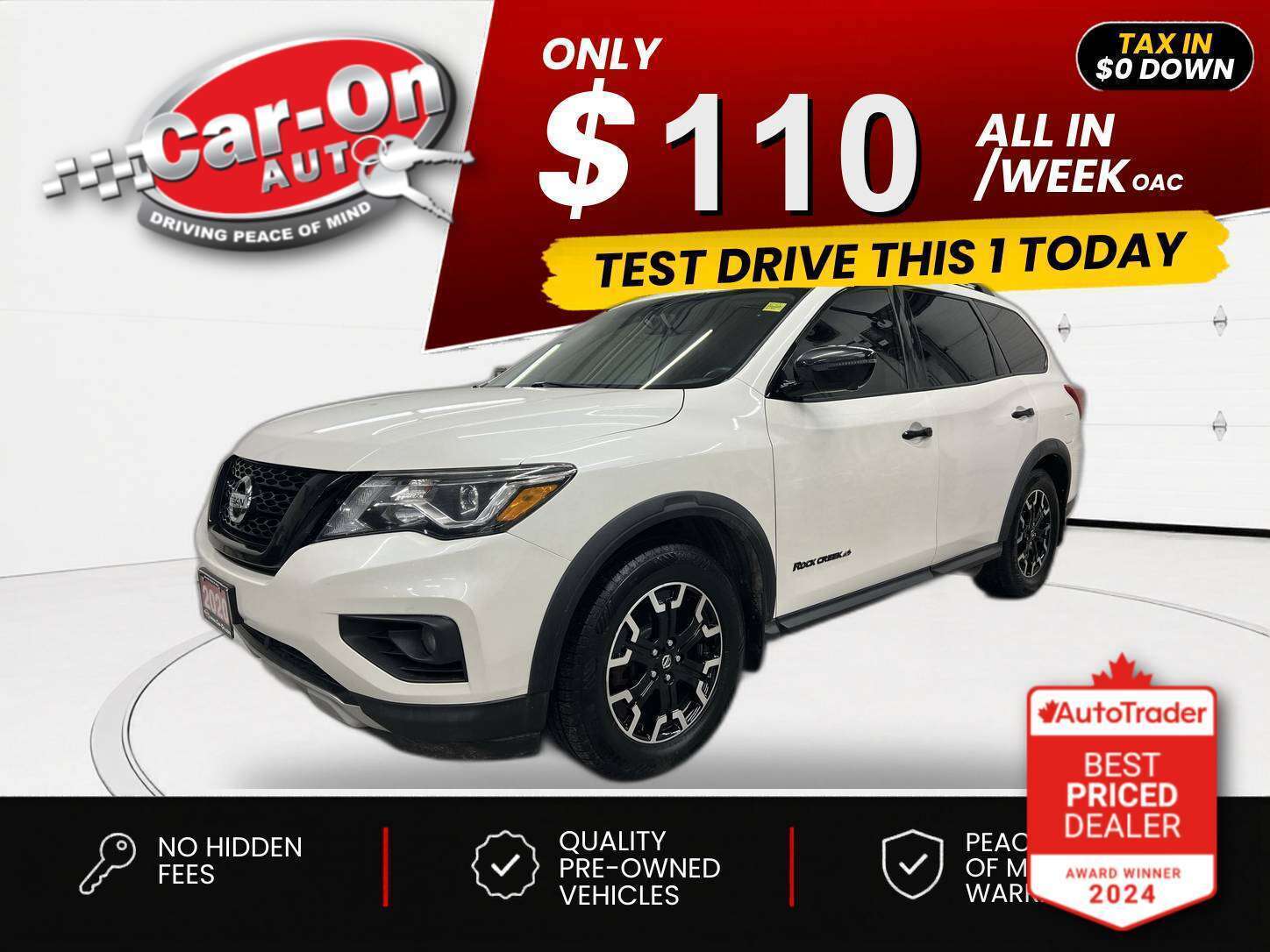 White 2020 Nissan Pathfinder SUV / Crossover Four-Wheel Drive Automatic
