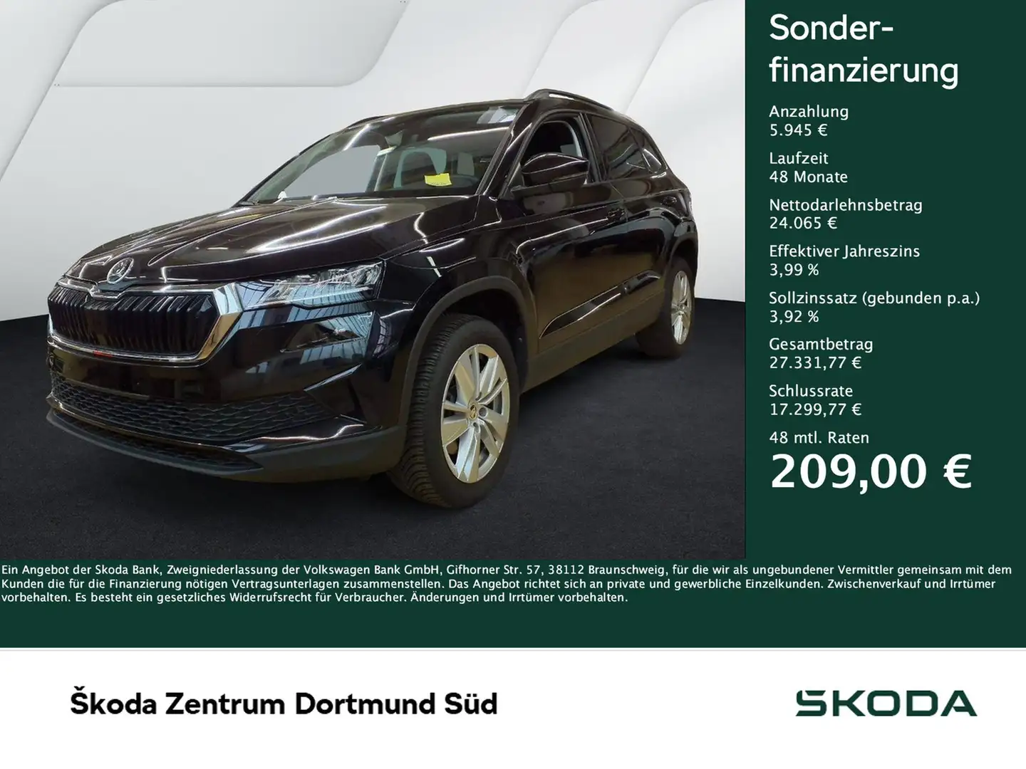 Skoda Karoq 1.5 SELECTION CAM ACC E-KLAPPE NAVI LM17 Black - 1