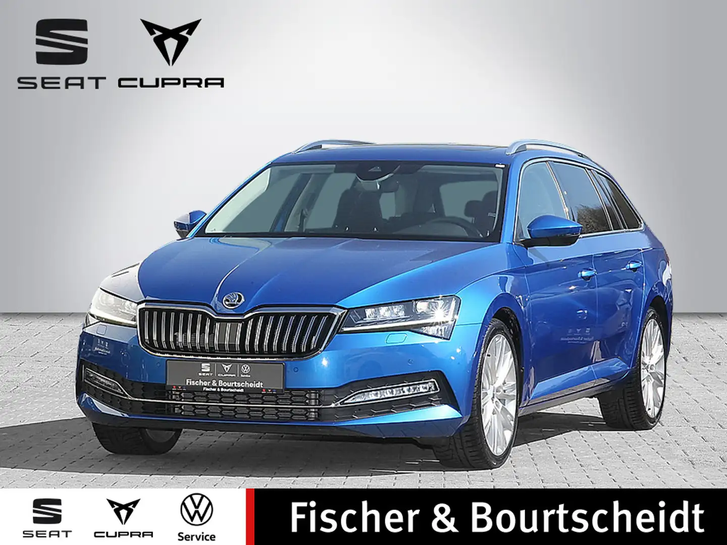 Skoda Superb Combi 2.0 TDI Style 4x4 DSG NAVI PANO Blauw - 1
