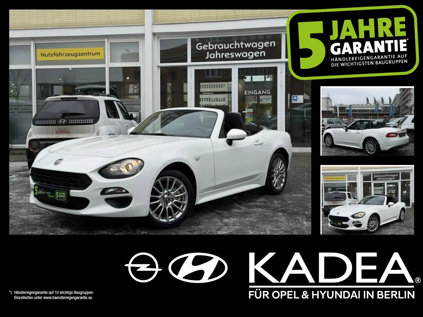 Fiat 124 Spider 1.4 1.Hand!!,Wenig KM!,Cabrio,Garantie Blanc - 1