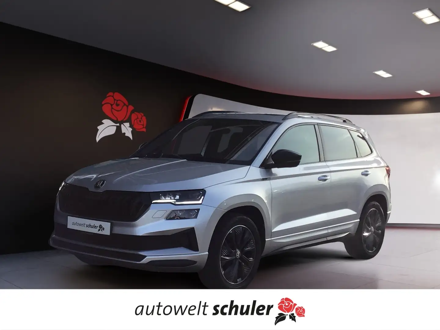 Skoda Karoq 2,0 TDI DSG 4x4 Sportline AHK Pano Silber - 1