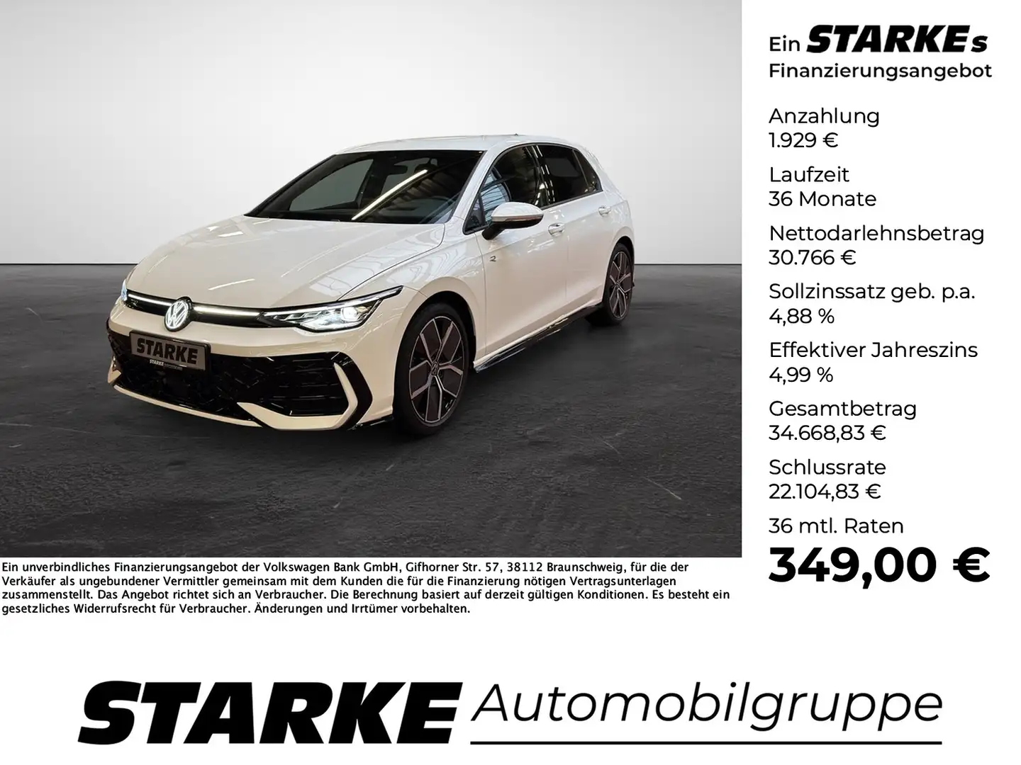 Volkswagen Golf 8 1.5 eTSI DSG R-Line Weiß - 1