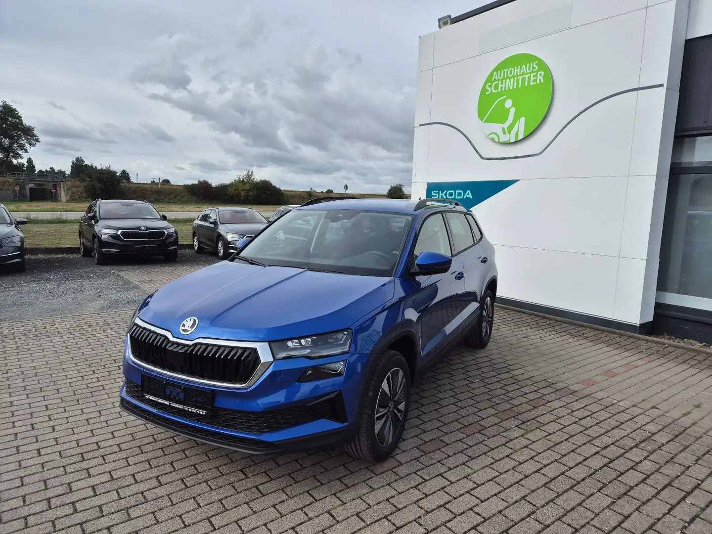 Skoda Karoq Selection ACC Anhäng Beheiz Lenkrad Kamera Blau - 1