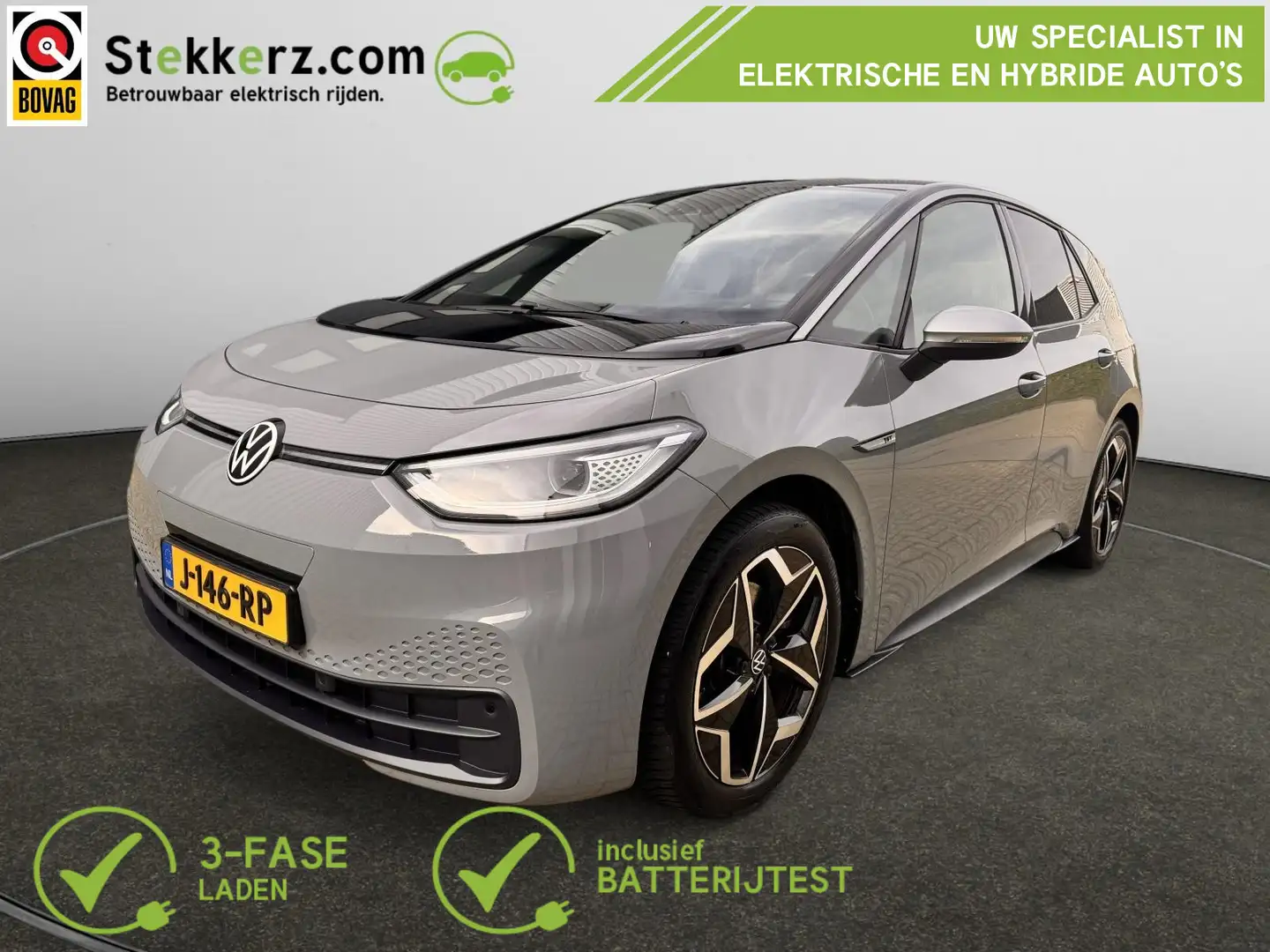 Volkswagen ID.3 First Plus 58 kWh Trekhaak, Camera, SOH 94% Grijs - 1