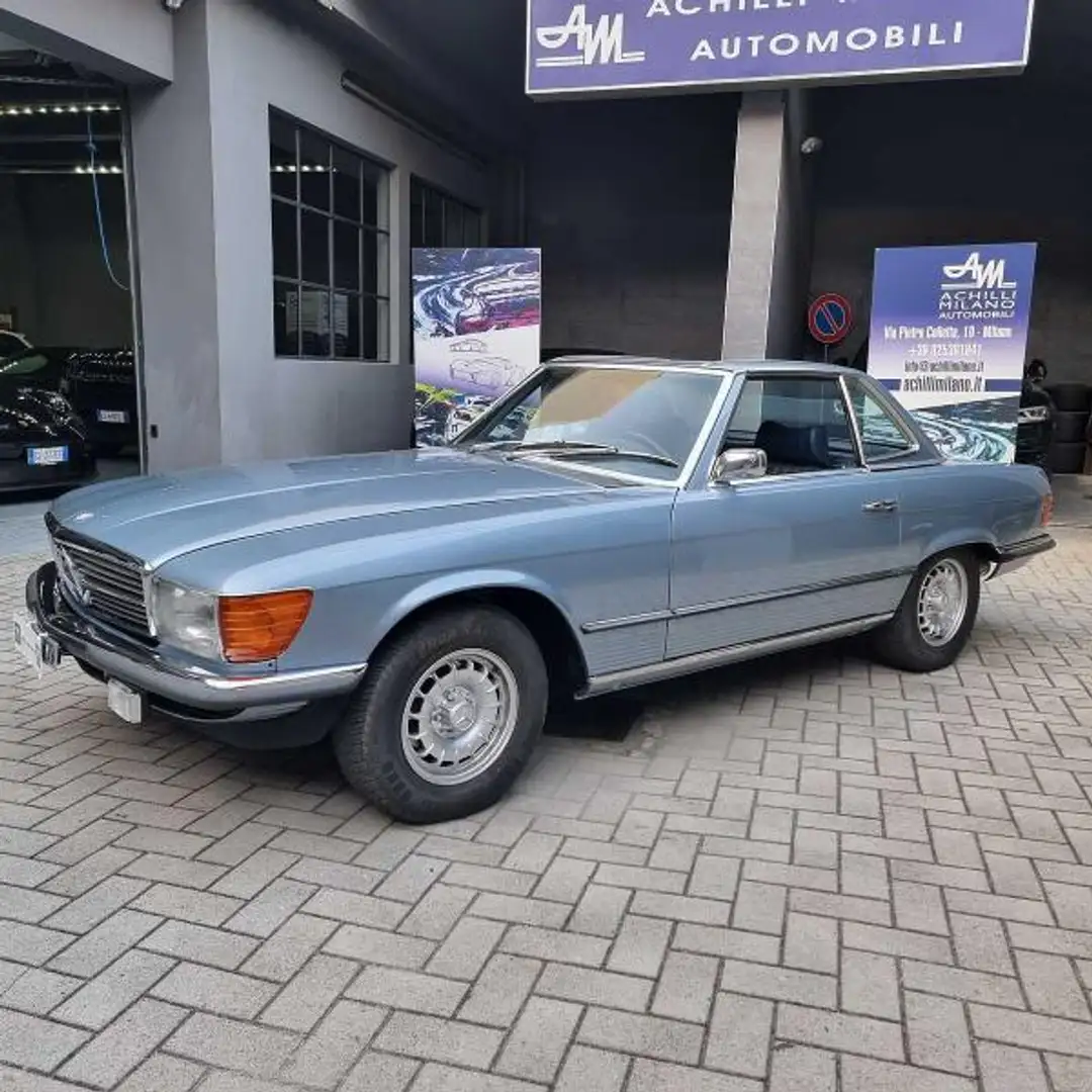 Mercedes-Benz SL 350 V8 ASI - ITALIANA-RESTAURATA- 2+2 Bleu - 2
