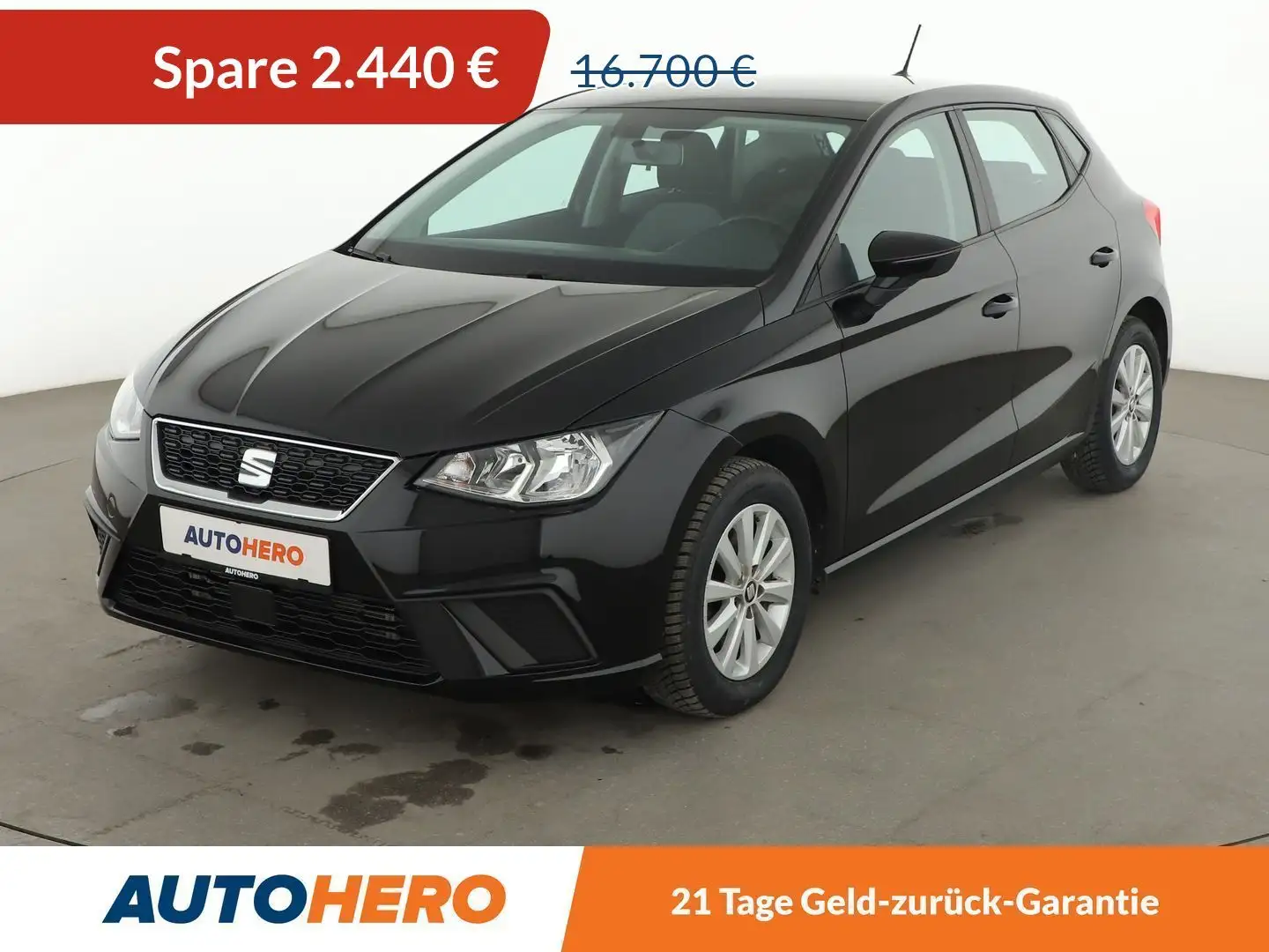 SEAT Ibiza 1.0 TSI Style Aut.*KLIMA*LIMITER*GARANTIE* Schwarz - 1