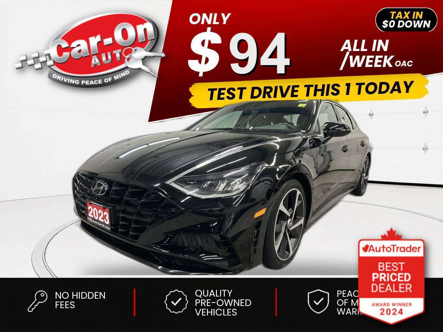 Black 2023 Hyundai Sonata Sedan Automatic