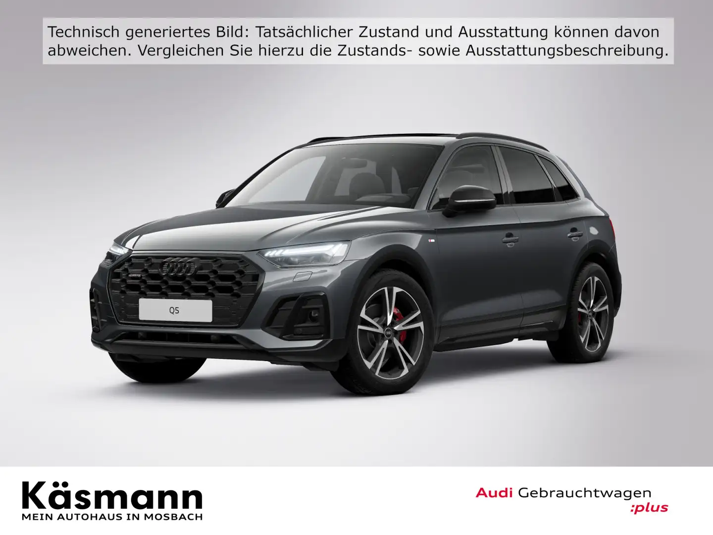 Audi Q5 S line 40TDI qu 2xS line AHK MATRIX KAM PANO Grau - 2