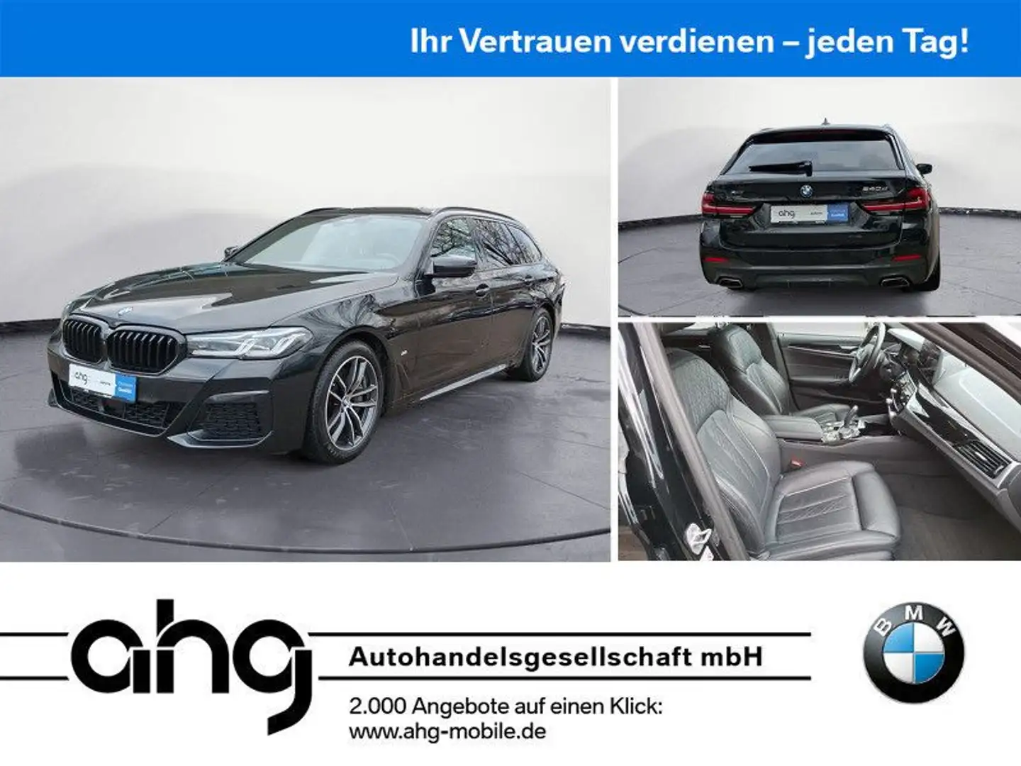BMW 540 d xDrive Touring Navi Leder Tempom.aktiv Blue Schwarz - 1