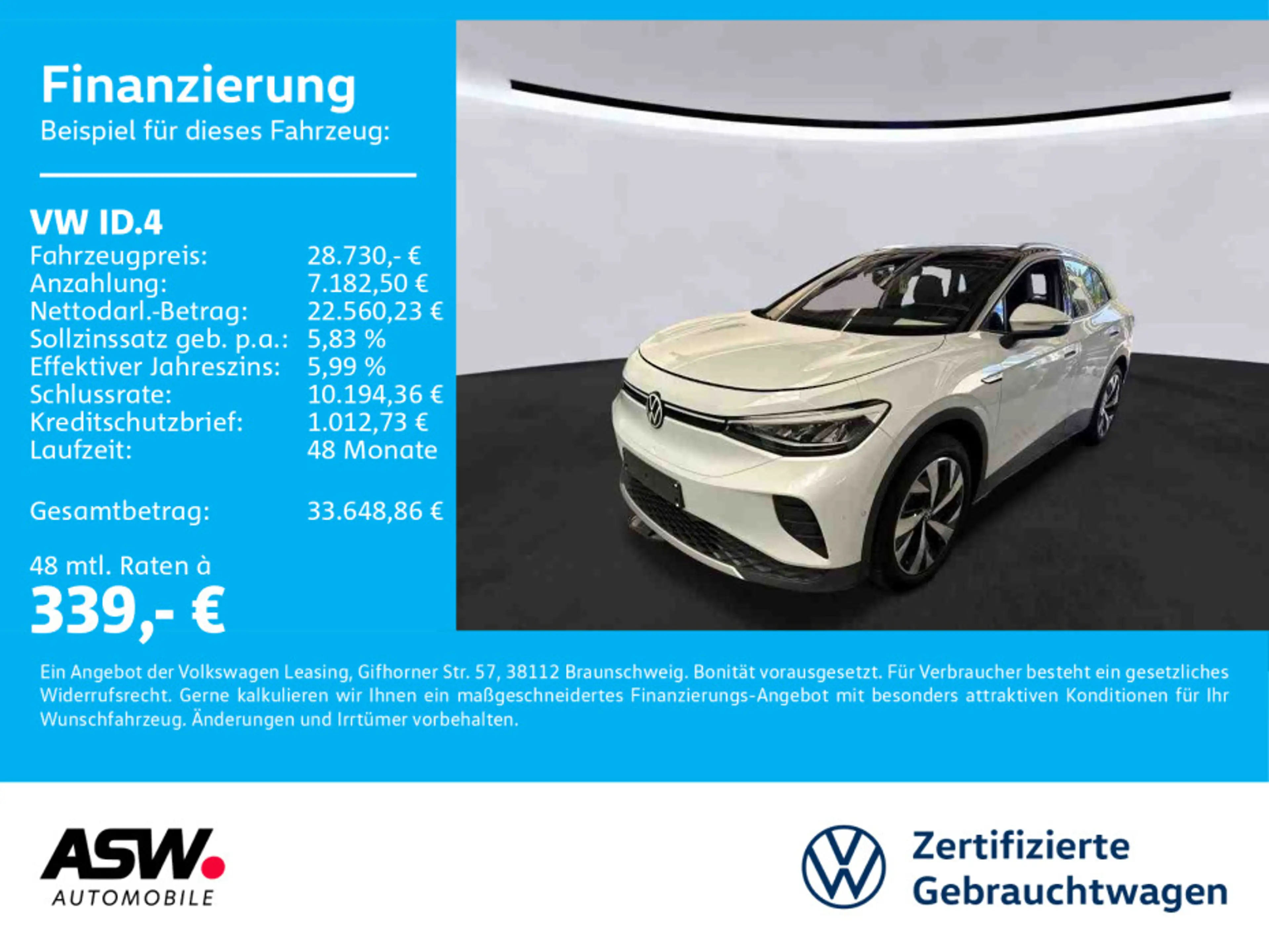 Volkswagen ID.4 Pro 4 MOTION LED Navi AHK WÄPU RFK ACC SHZ