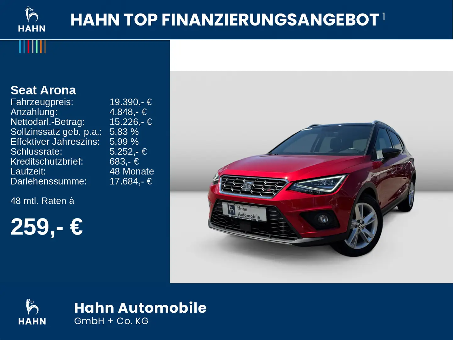 SEAT Arona 1.5TSI DSG FR Navi LED Climatr ACC Sitzhei Rood - 2