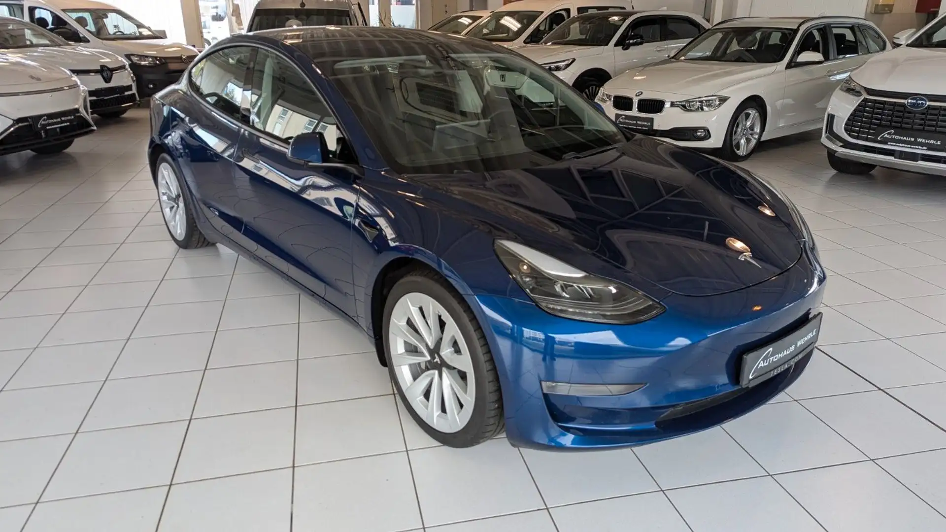Tesla Model 3 Long Range AWD *Refresh*FSD*PDC*AHK*19" Bleu - 2