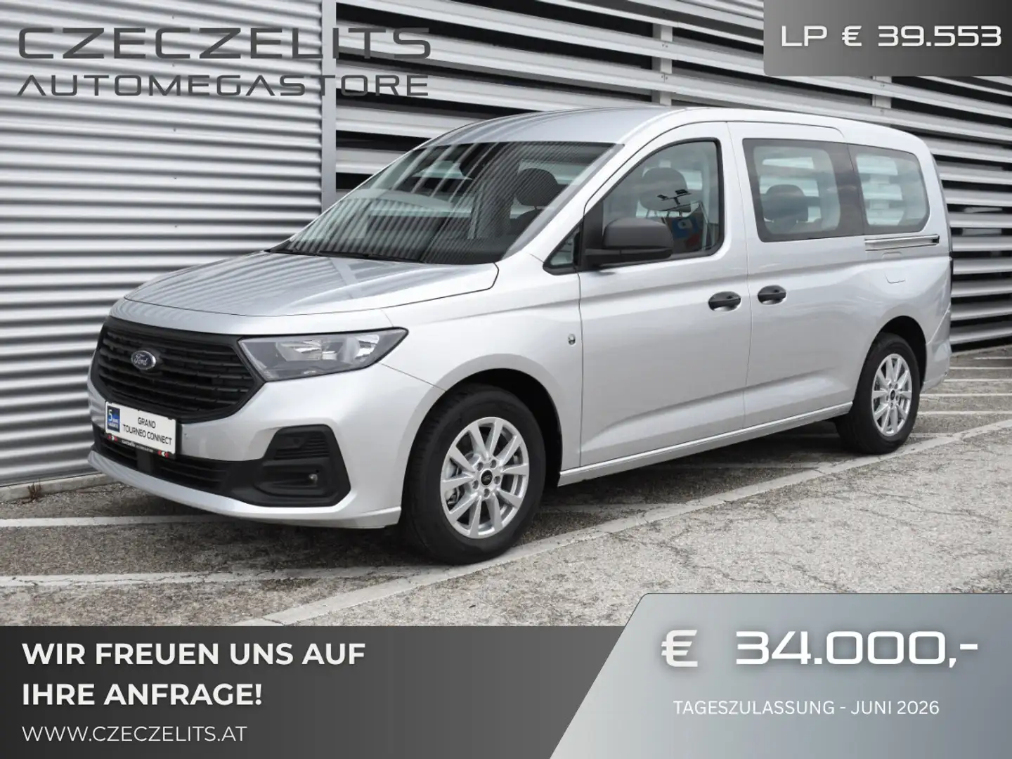 Ford Grand Tourneo Connect 2,0 EcoBlue L2 Trend ON 43115 JF  !! TA... Silber - 1