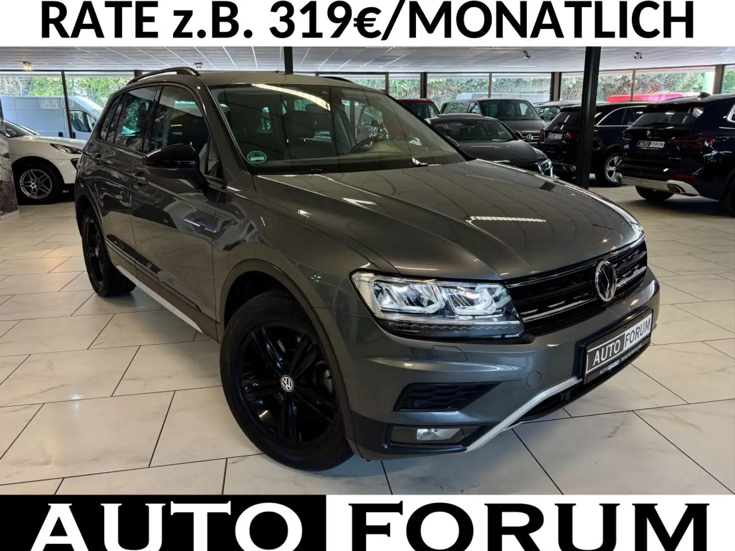 Volkswagen Tiguan 2.0 TDI 4M OFFROAD LEDER NAVI LED AHK 360 Gris - 1